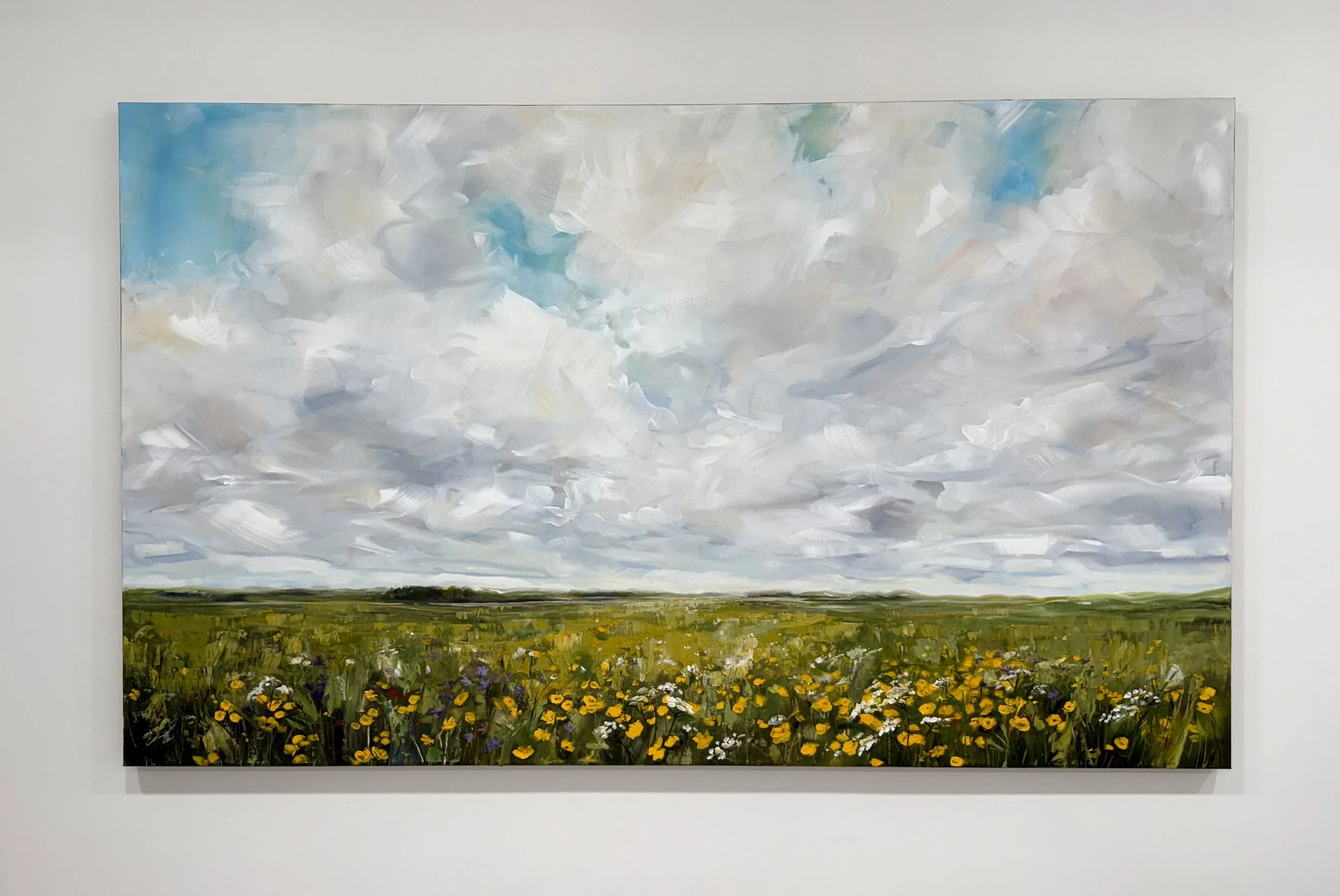 Where the Wildflowers Dance | Acrylic, graphite and metallic paint on canvas, 36x60 inches | $3250* with Artspace Warehouse  INQUIRE  *price in USD