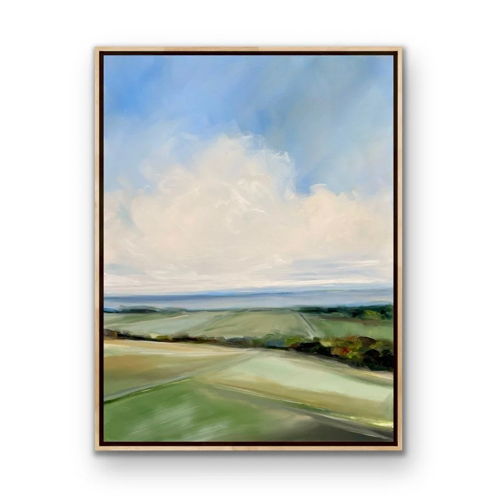 Passing By | Acrylic and graphite on canvas, 40x30 inches, framed in maple | $2330 with County Creative Gallery  INQUIRE 