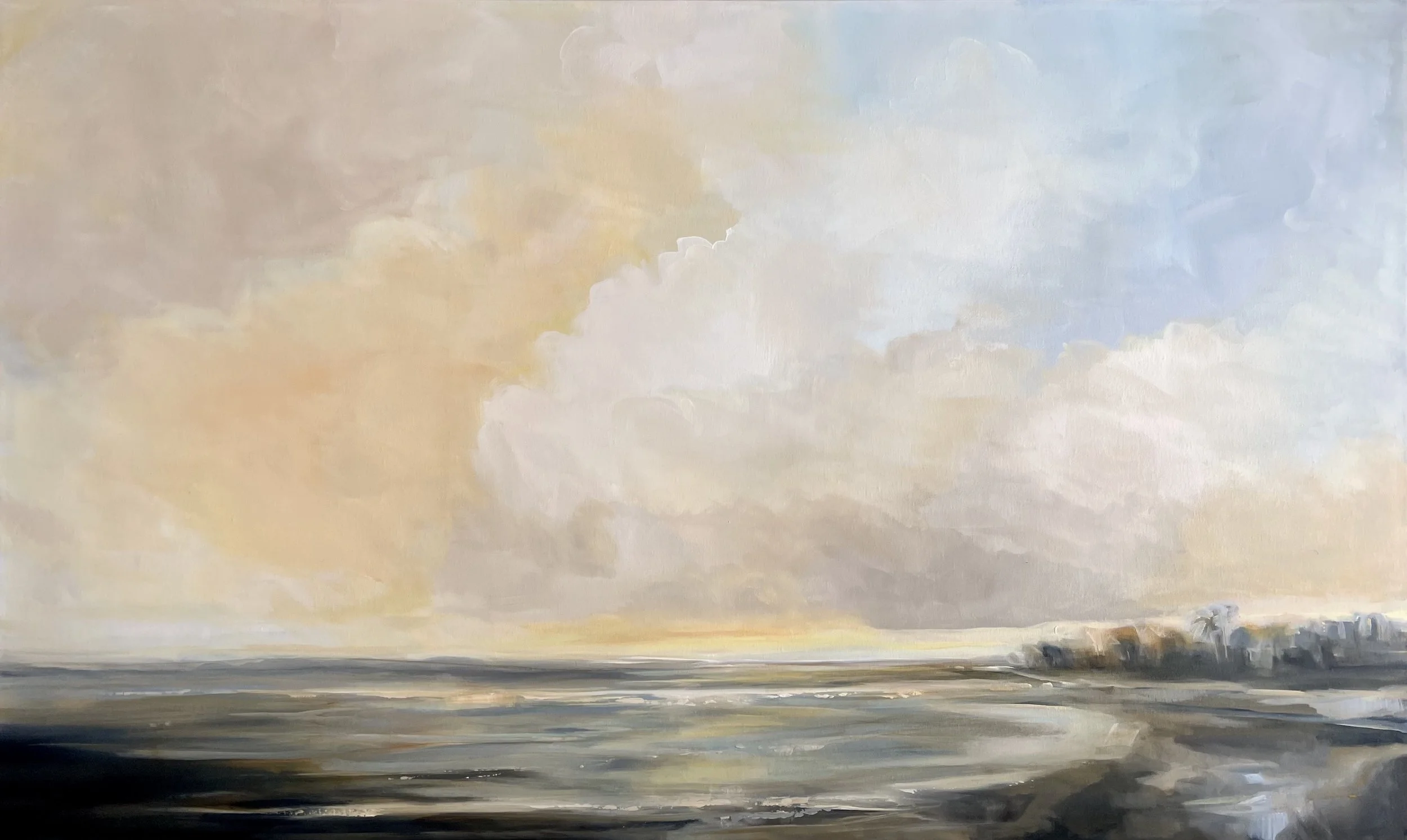 Letting Go | Acrylic and graphite on canvas, 36x60 inches SOLD