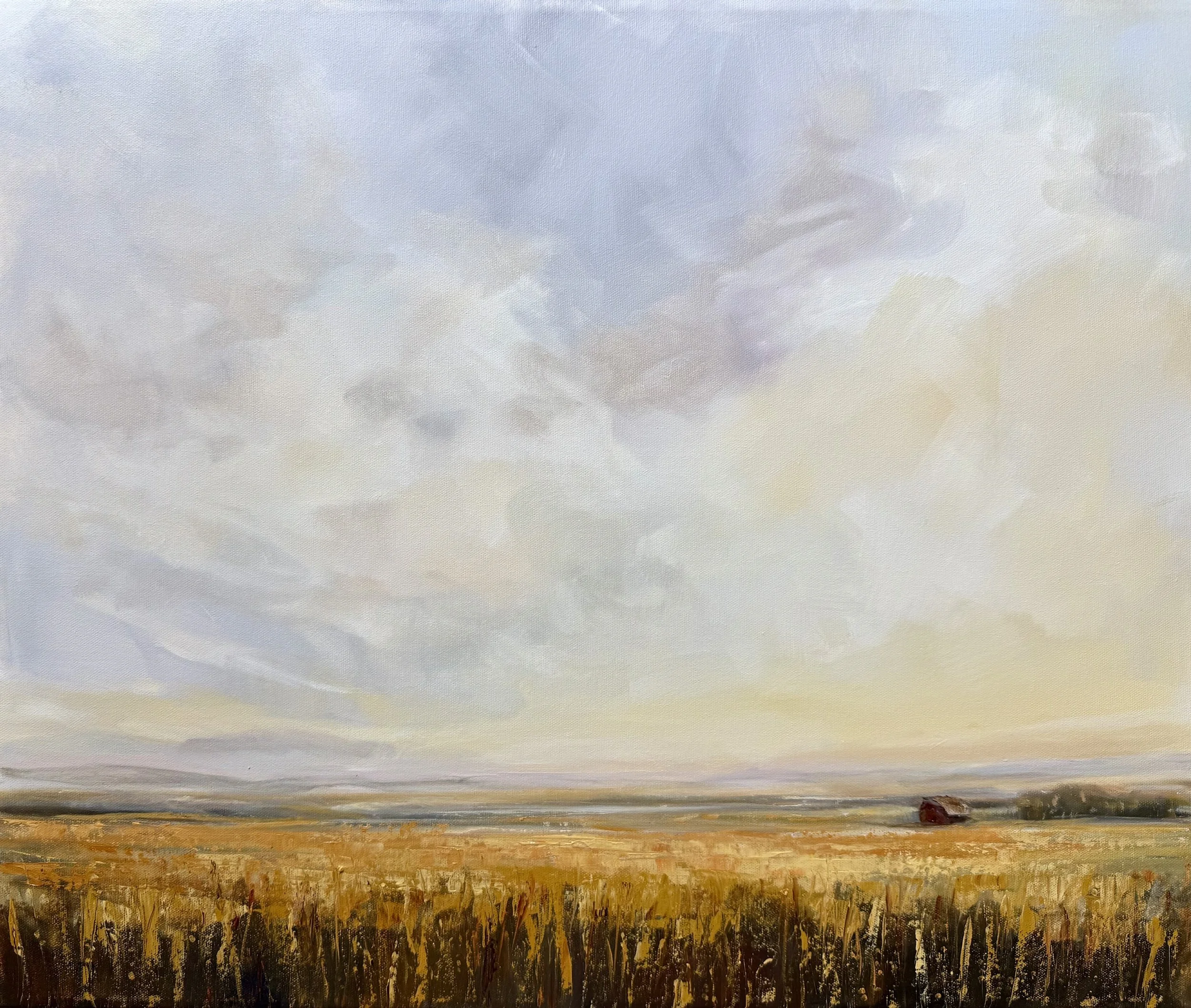 Distant Memories, 20 x 24, acrylic, graphite and metallic paint on canvas