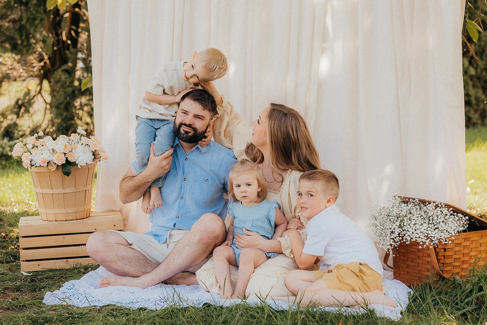 Chilliwack Family Photographer | At Home Spring Family Session | Hidden Lives Photography