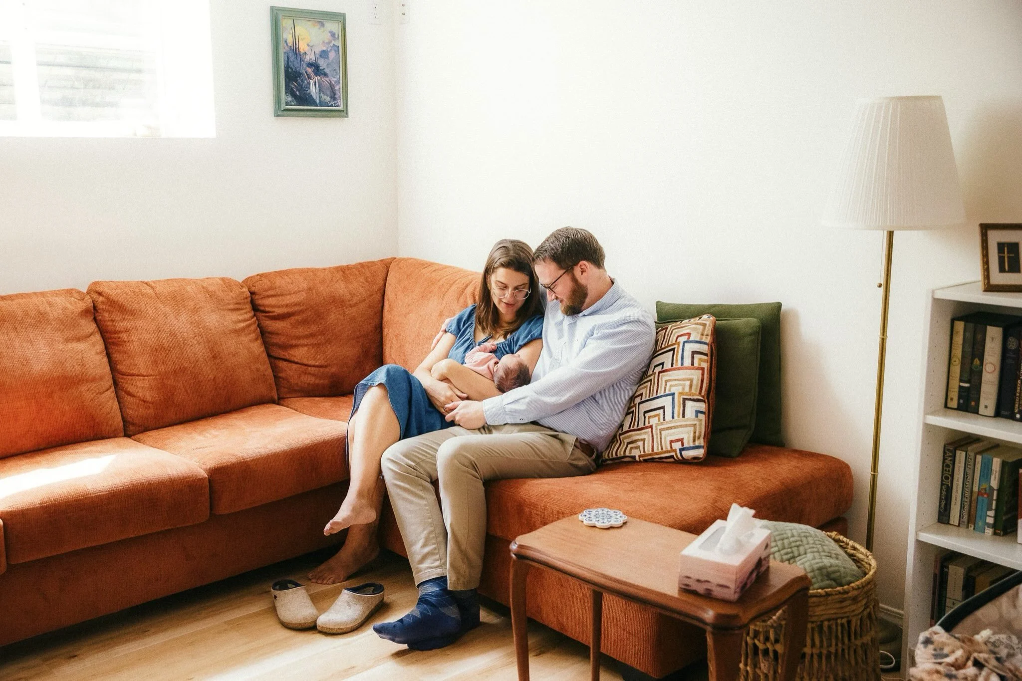 Welcoming your first baby is filled with so many emotions. Joy, pain, healing, euphoria, exhaustion, navigating the reality of a new order to your life, seeing your relationship evolve to include the new parental roles, and tenderness. Make space for