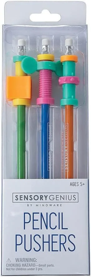 MindWare Sensory Genius Pencil Pushers: Fidget Pencil Accessories for Tactile Stimulation</span>