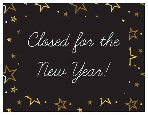 Center is Closed for the New Year’s Holiday