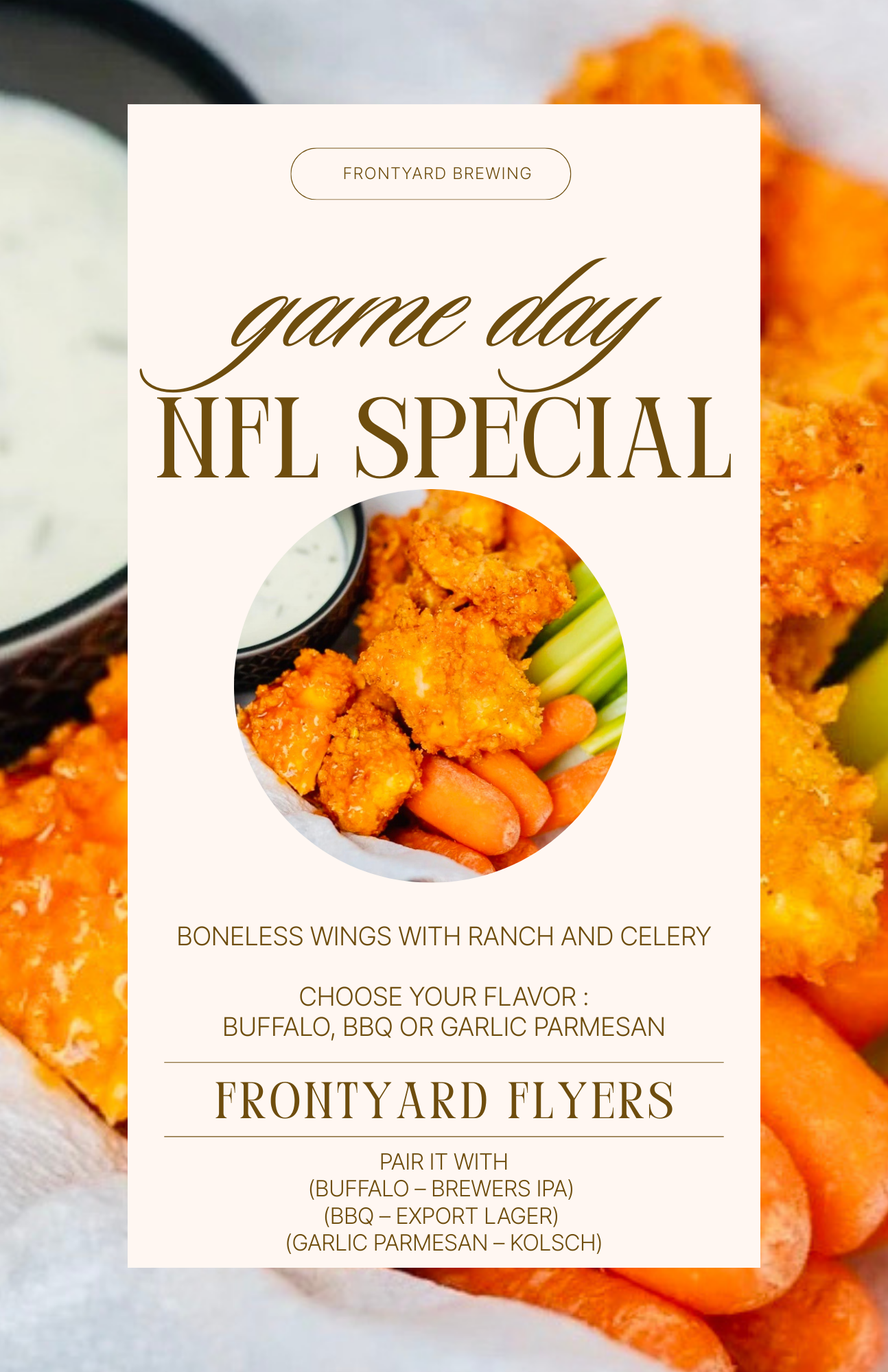 NFL Playoff Food Specials