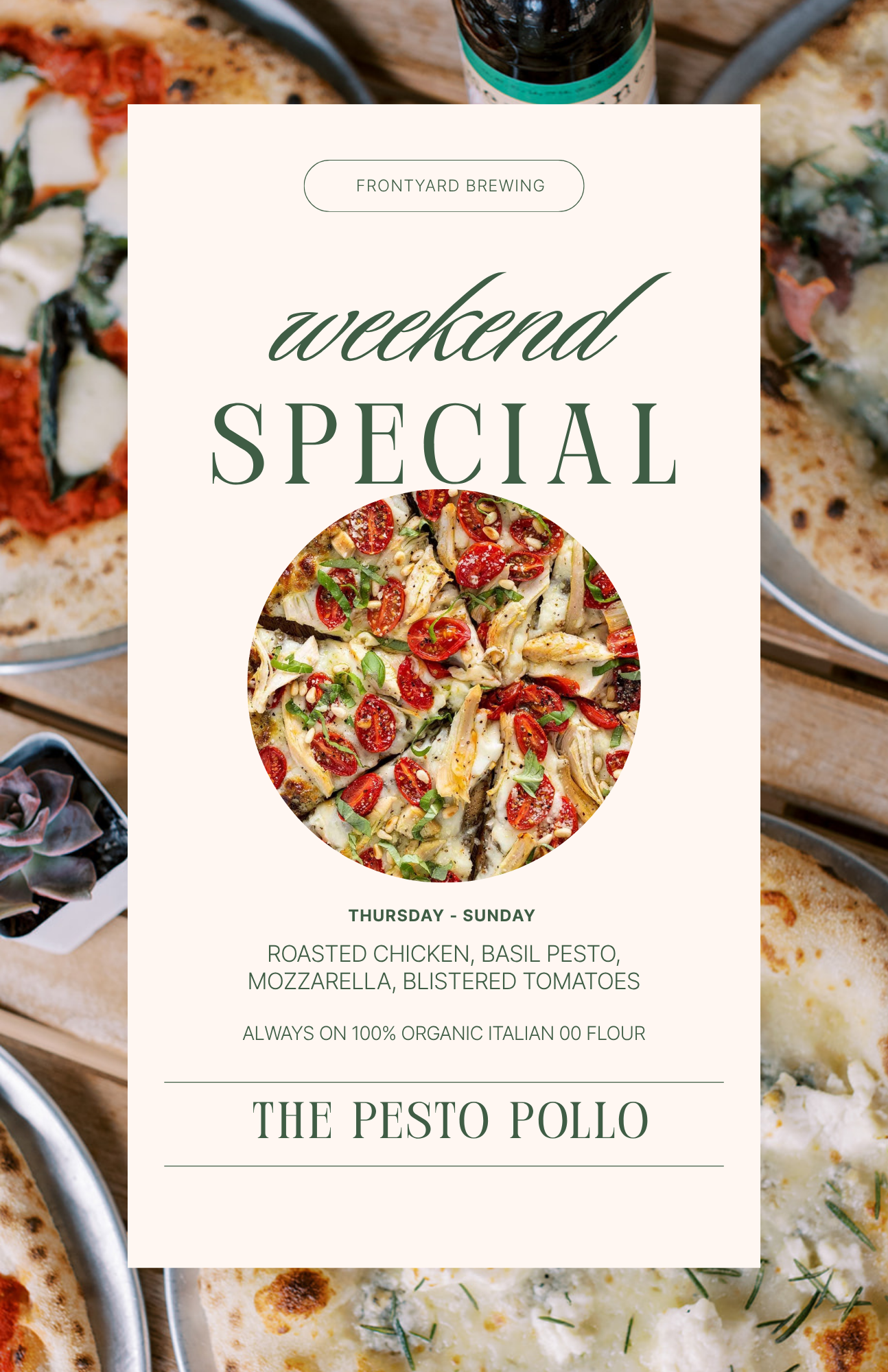 Weekly Pizza Special - Pollo Pesto