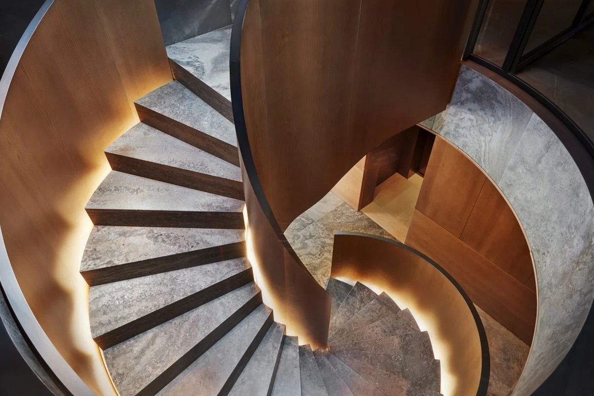 Christian Liaigre | Staircase Munich Project | Lighting by Veronika Walters-Labanc