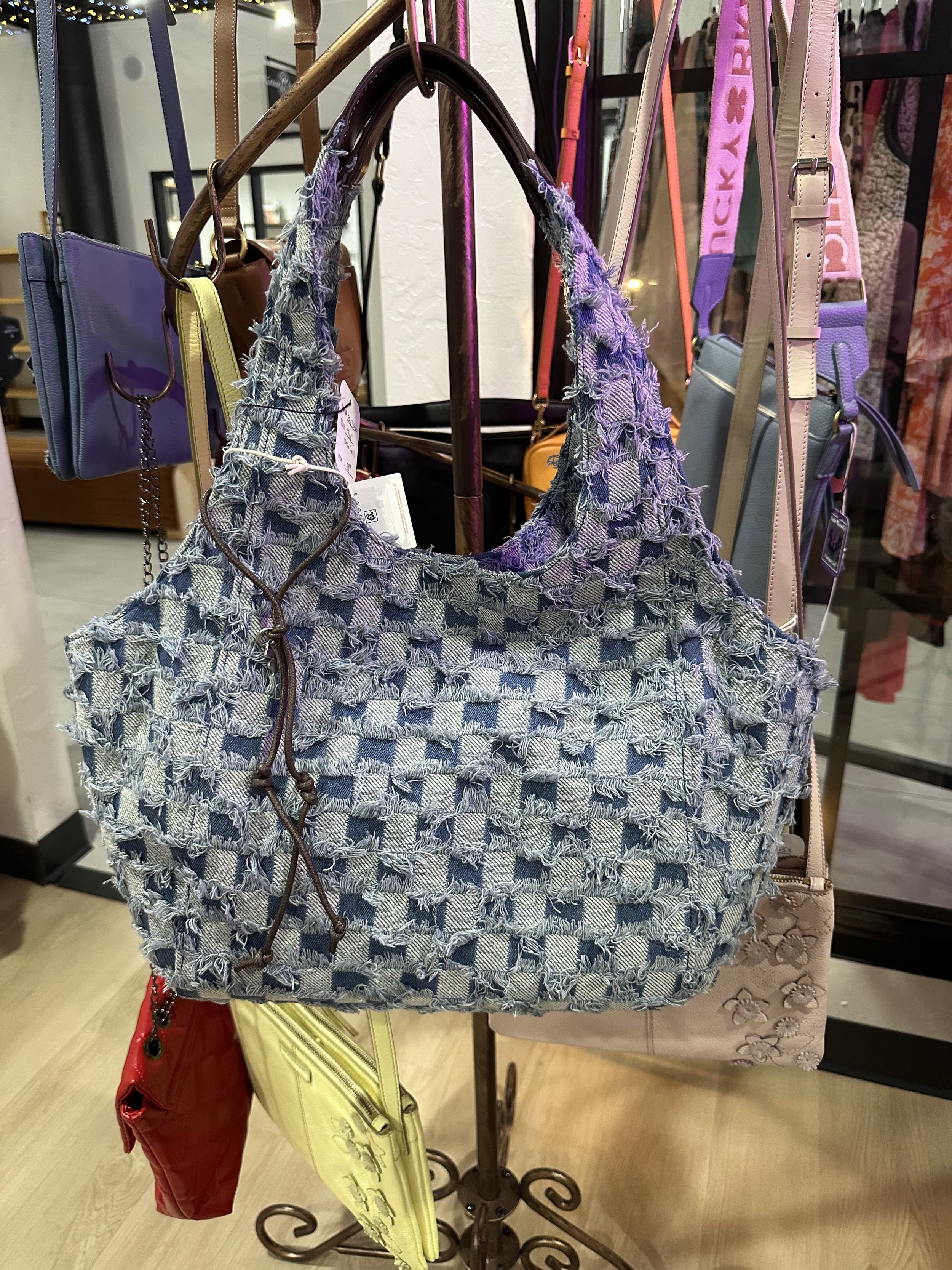 Lucky Brand Pira Denim Check Tote bag
