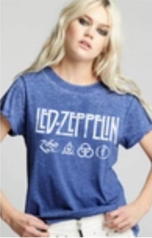 Led Zeppelin Cobalt Burn Out tee