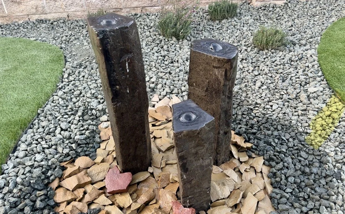 basalt tower column fountain spillway water feature