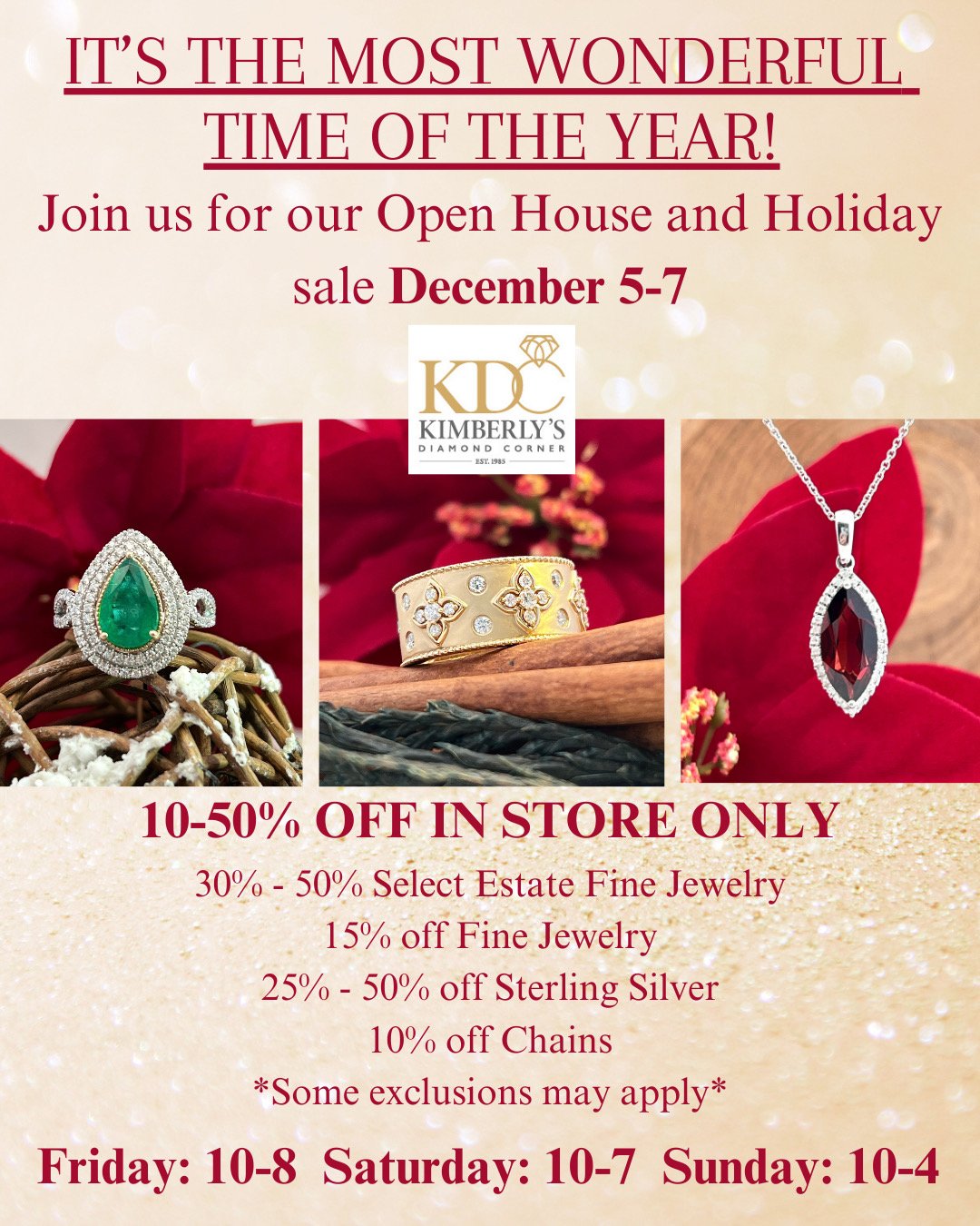Kimberly's Diamond Corner Open House and Holiday Sale