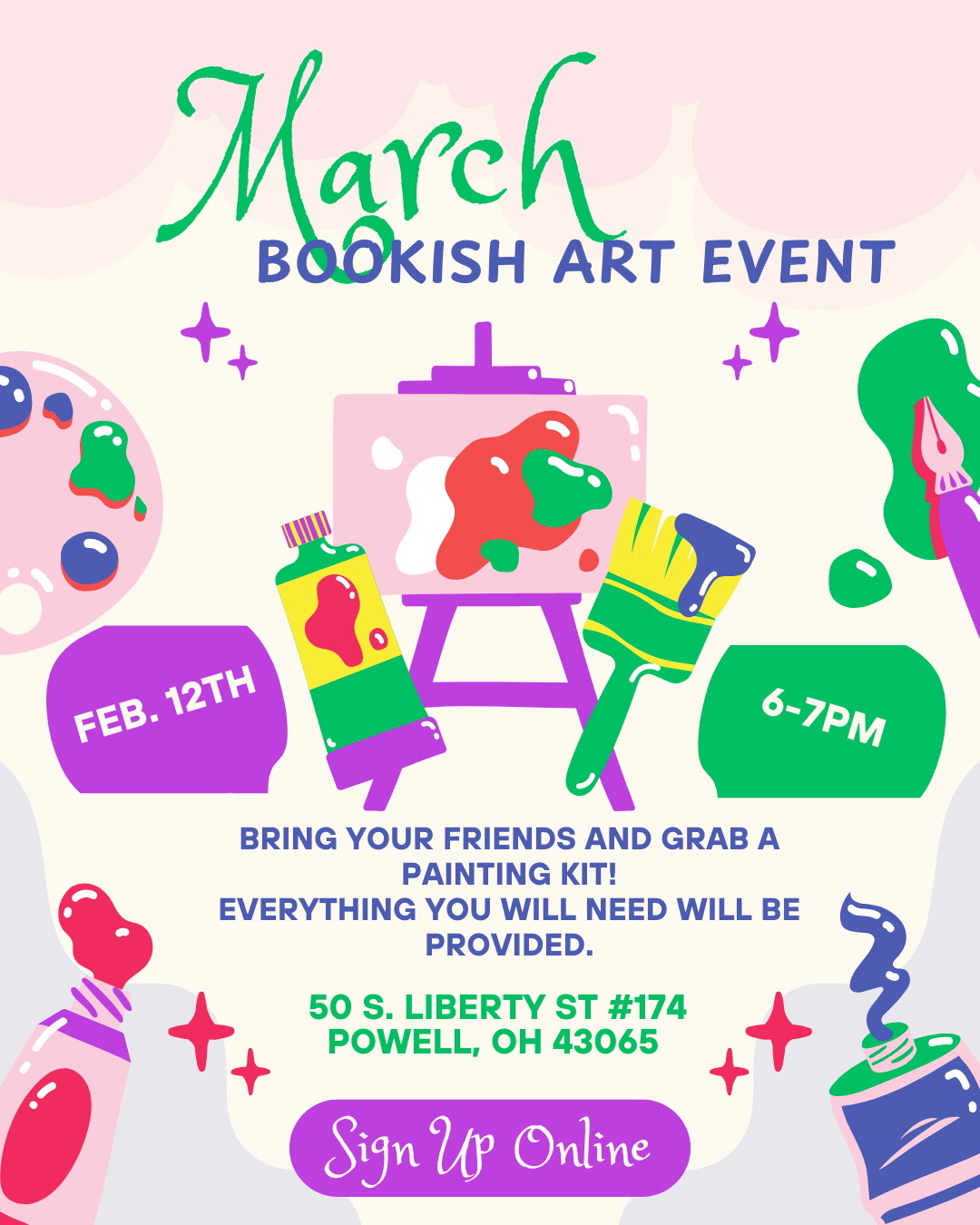 March Bookish Paint Event