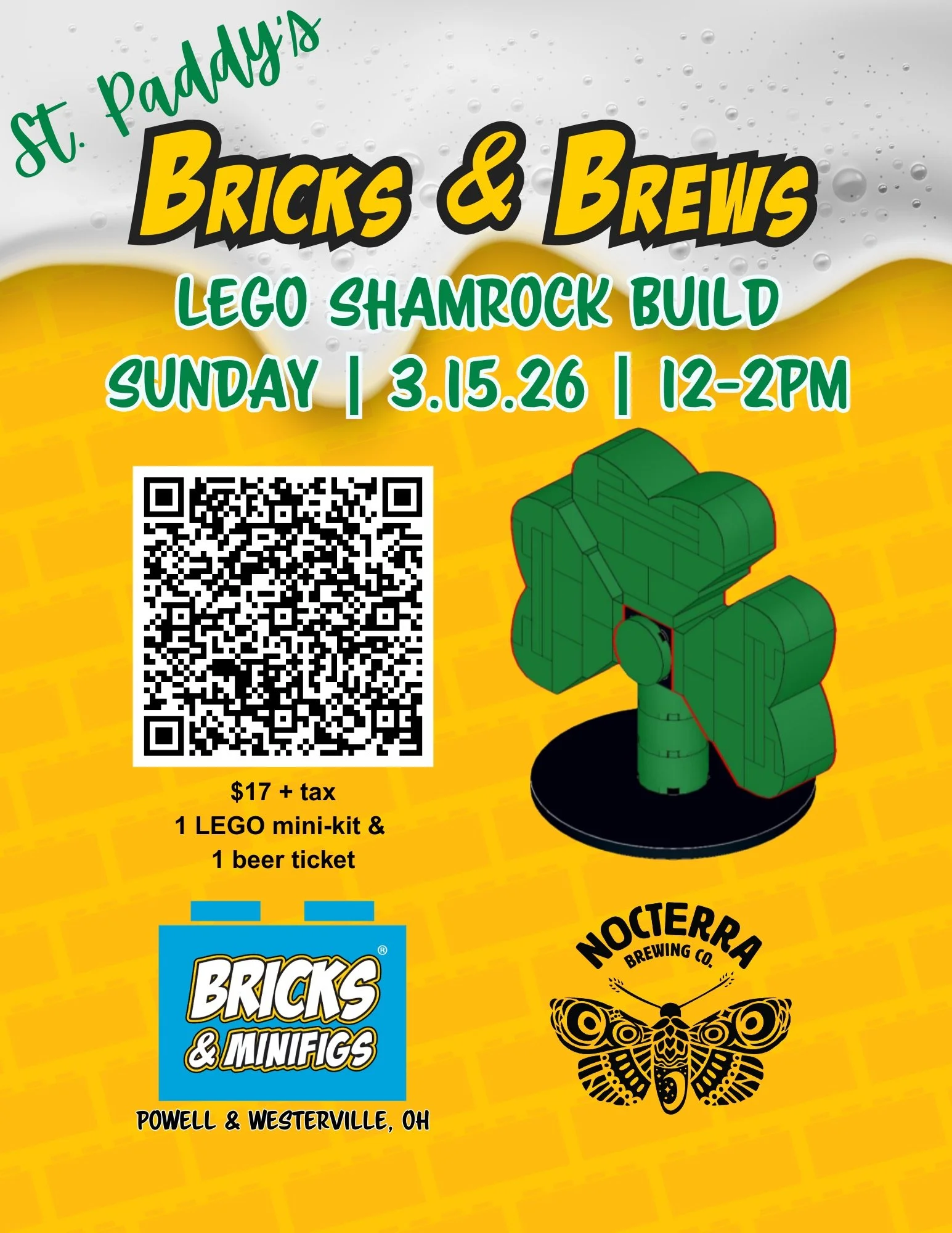 Bricks &amp; Brews: Lego Shamrock Build