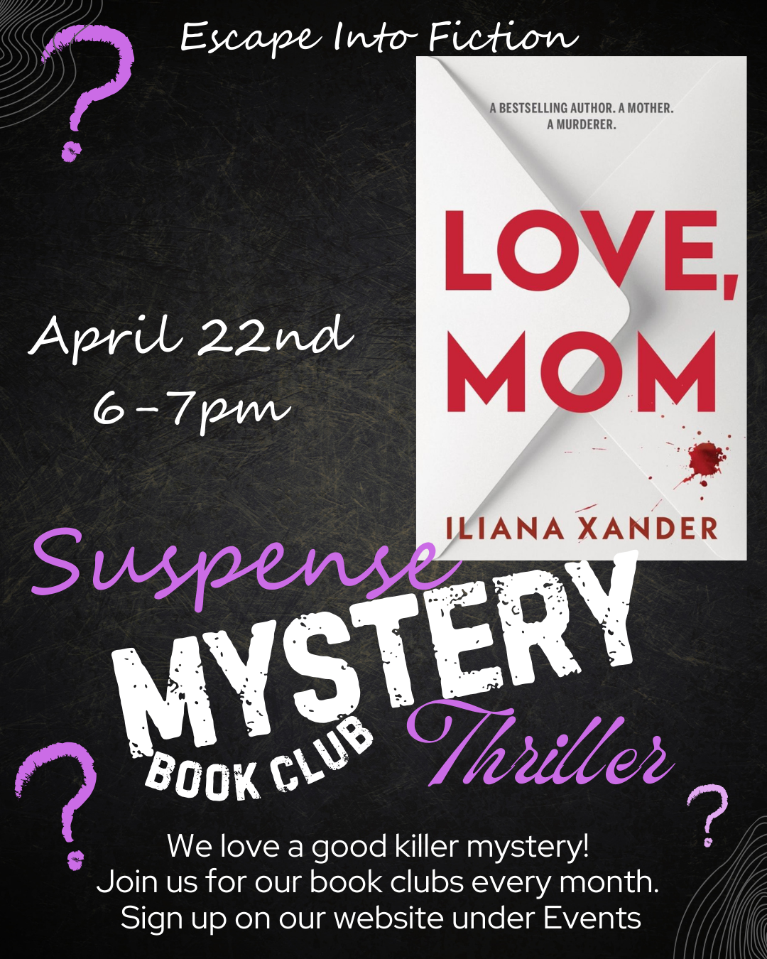April Mystery Book Club