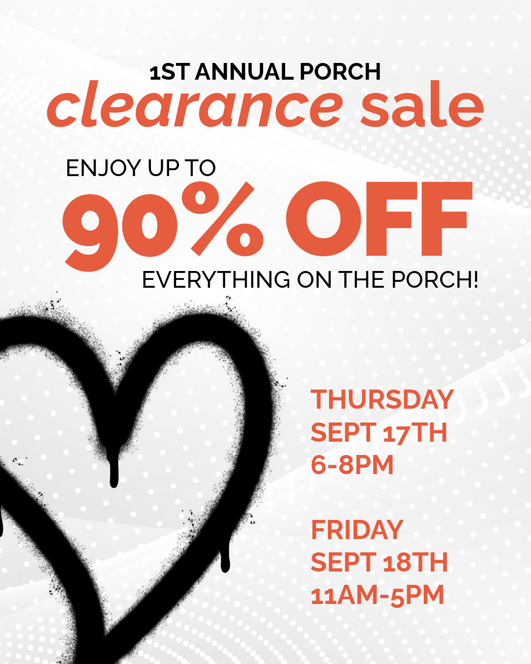 Zen Hen 1st Annual Porch Clearance Sale