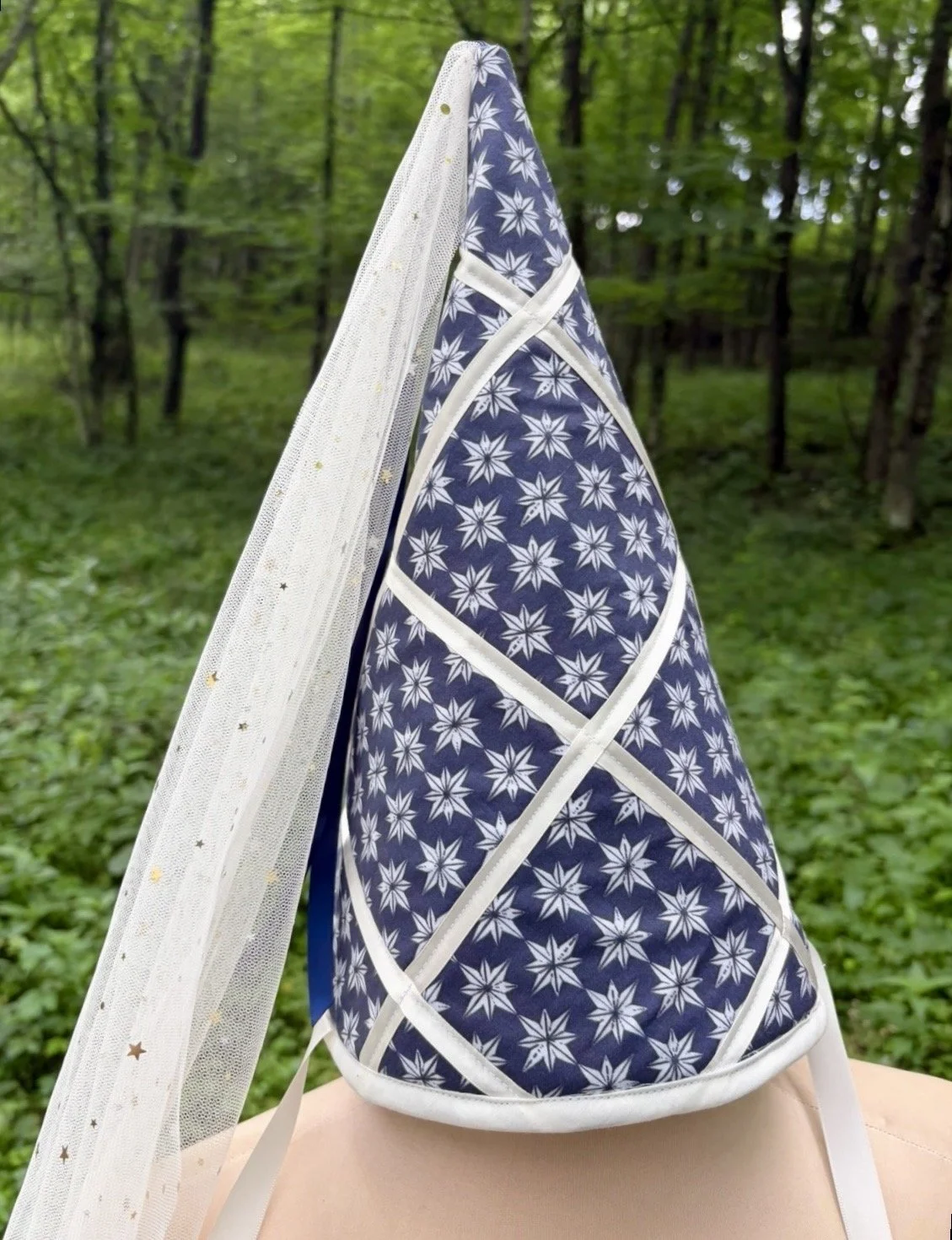 Adult Princess Hat - Navy Stars