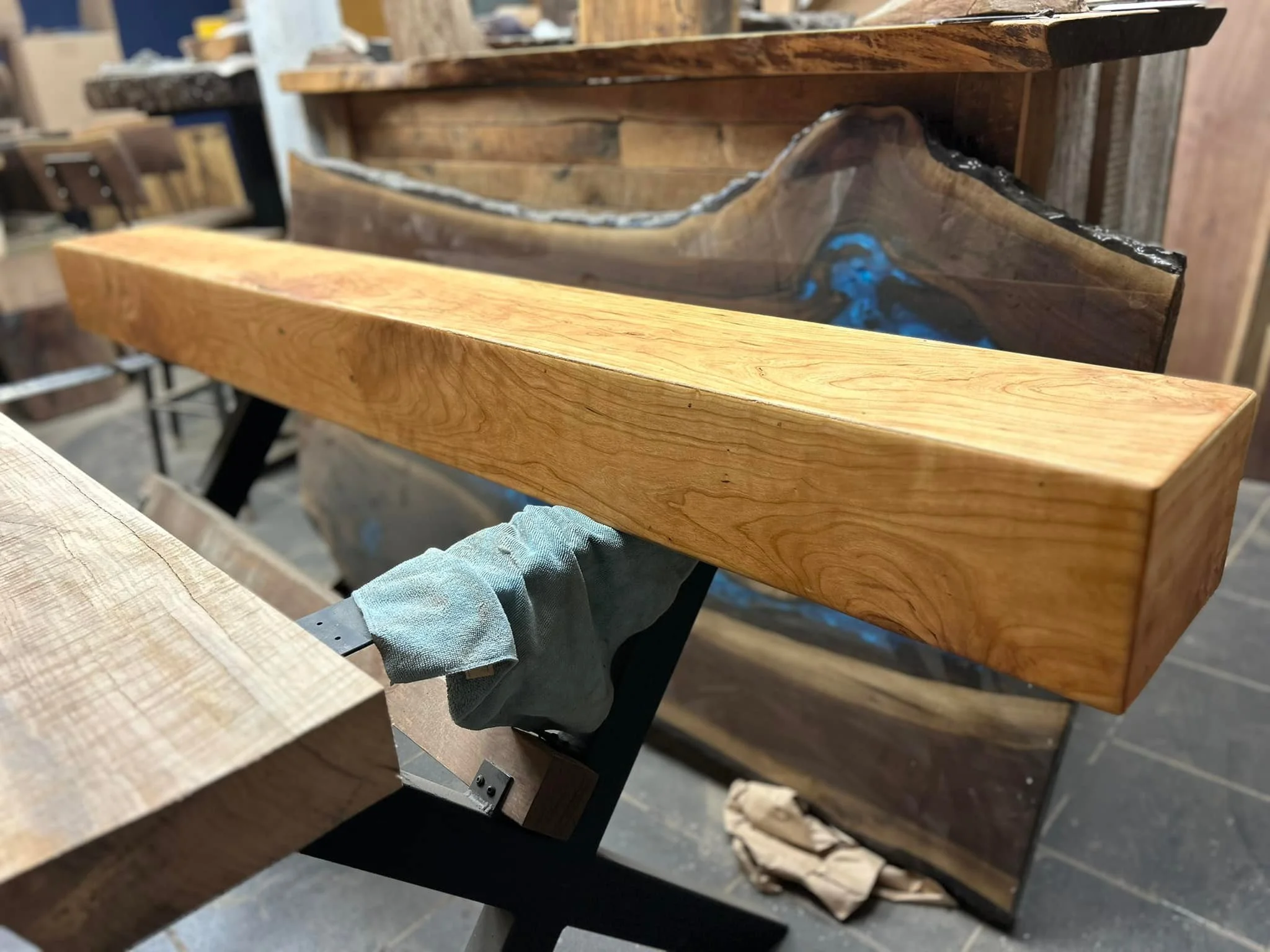 Hollow Mantels or shelves with backer to hang 
72&rdquo;x8&rdquo;x6&rdquo; cherry, Poplar (ebony stained ) white oak 
All sealed with linseed oil and buffed 
Ohio hardwood - artisan made 
Prestigious Concepts INC