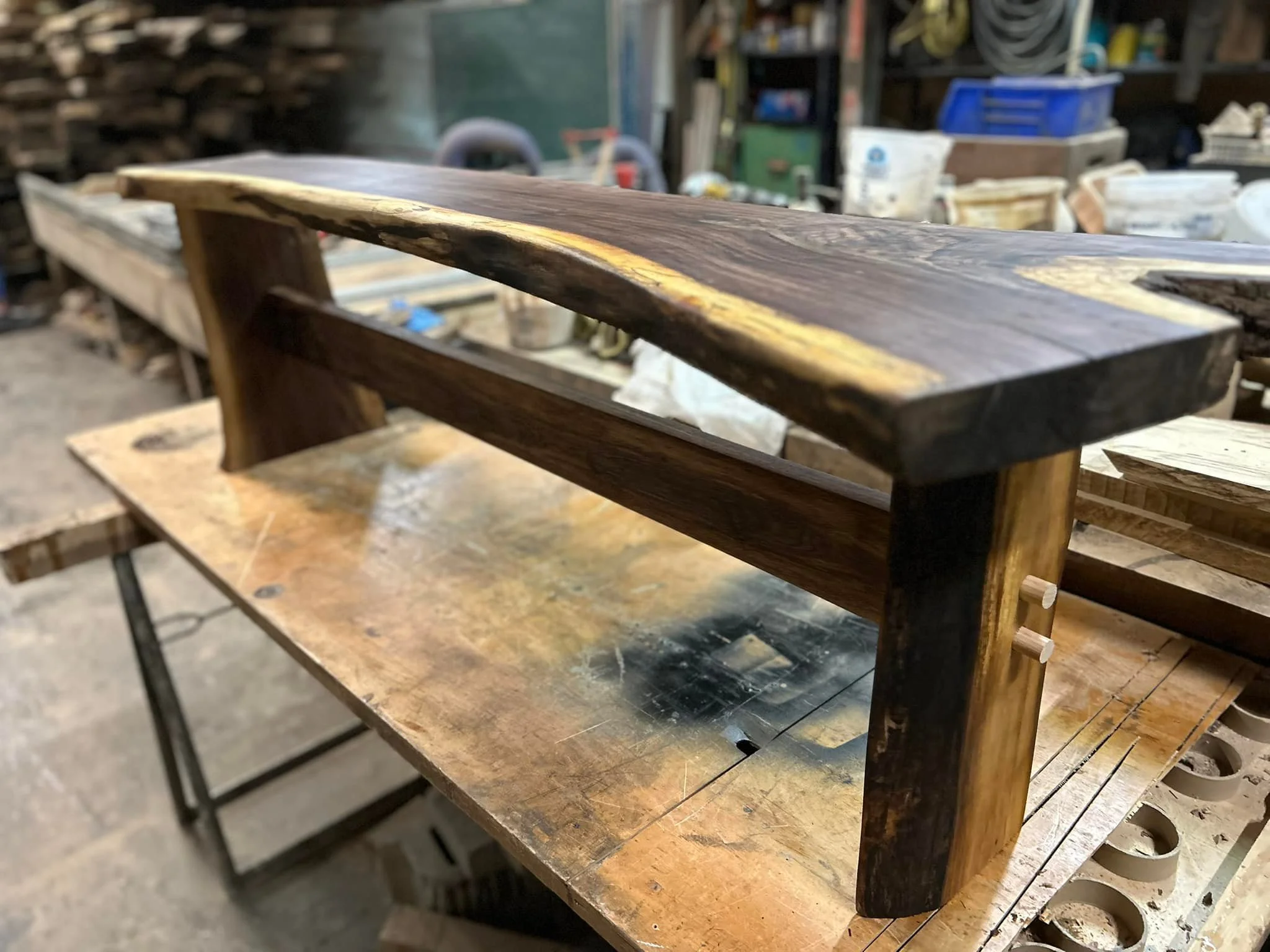 Walnut bench - 64&rdquo; long 
250$