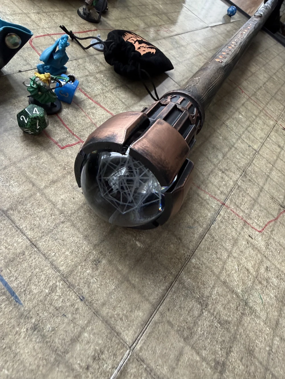 The DonJon dice weapon staff