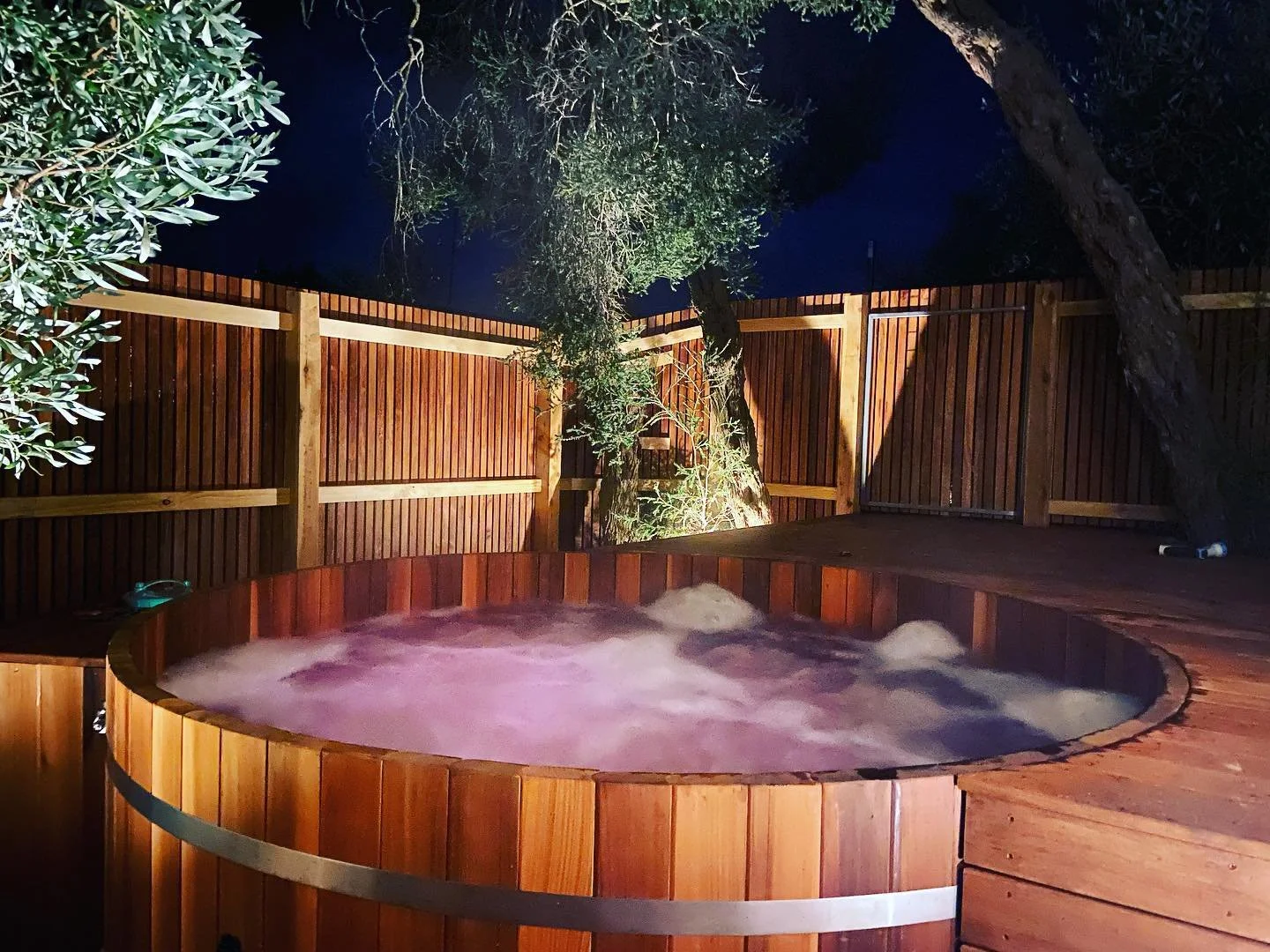 Cedar hot tub built and installed followed by a detailed deck and pool fence. #hottubs #deck #cedar