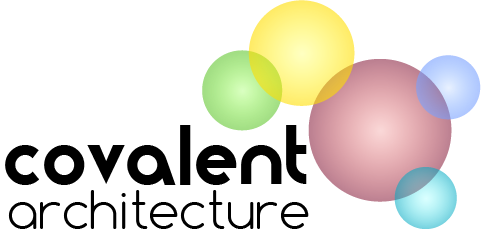 Covalent Architecture logo with overlapping colorful circles in yellow, green, pink, blue, and purple above the company name.