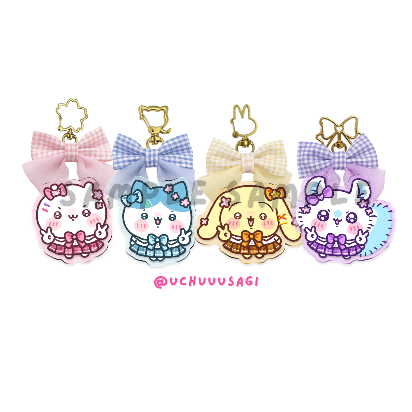 Fanmade Pop-Up Chiikawa Hanami Cafe: Gakkou Acrylic Charms