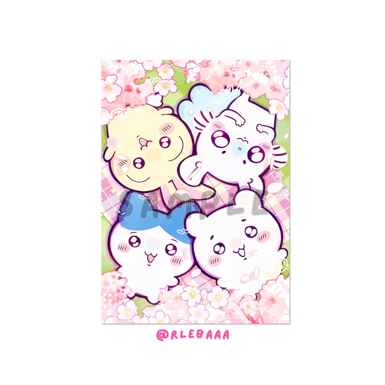 Fanmade Pop-Up Chiikawa Hanami Cafe: Mini Print