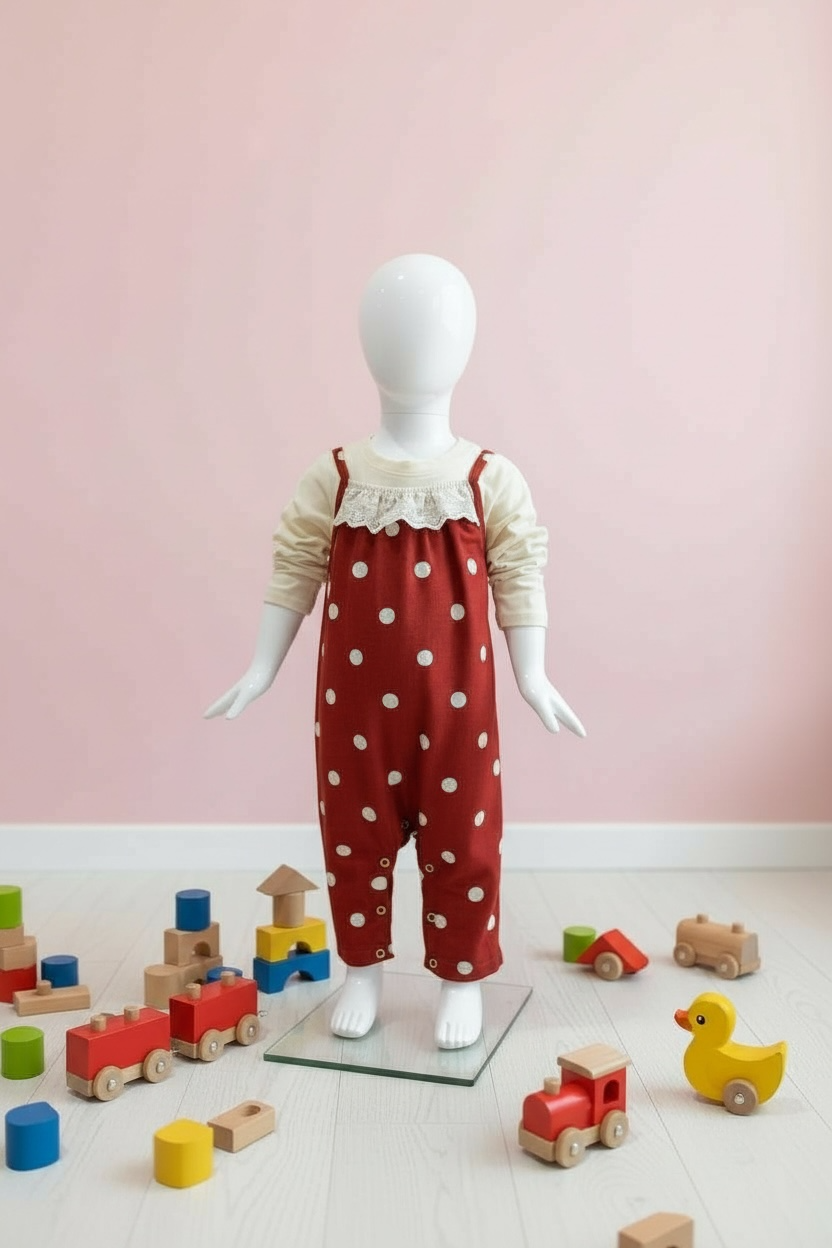 Copper Polka Dot Ruffle Overalls 1.png