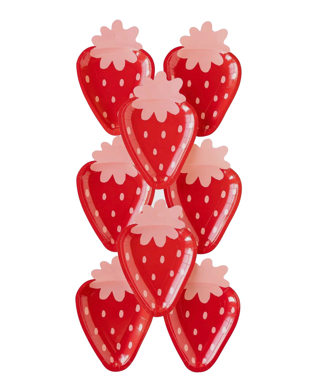 Sweet Strawberry Shaped Party Plates 4.png