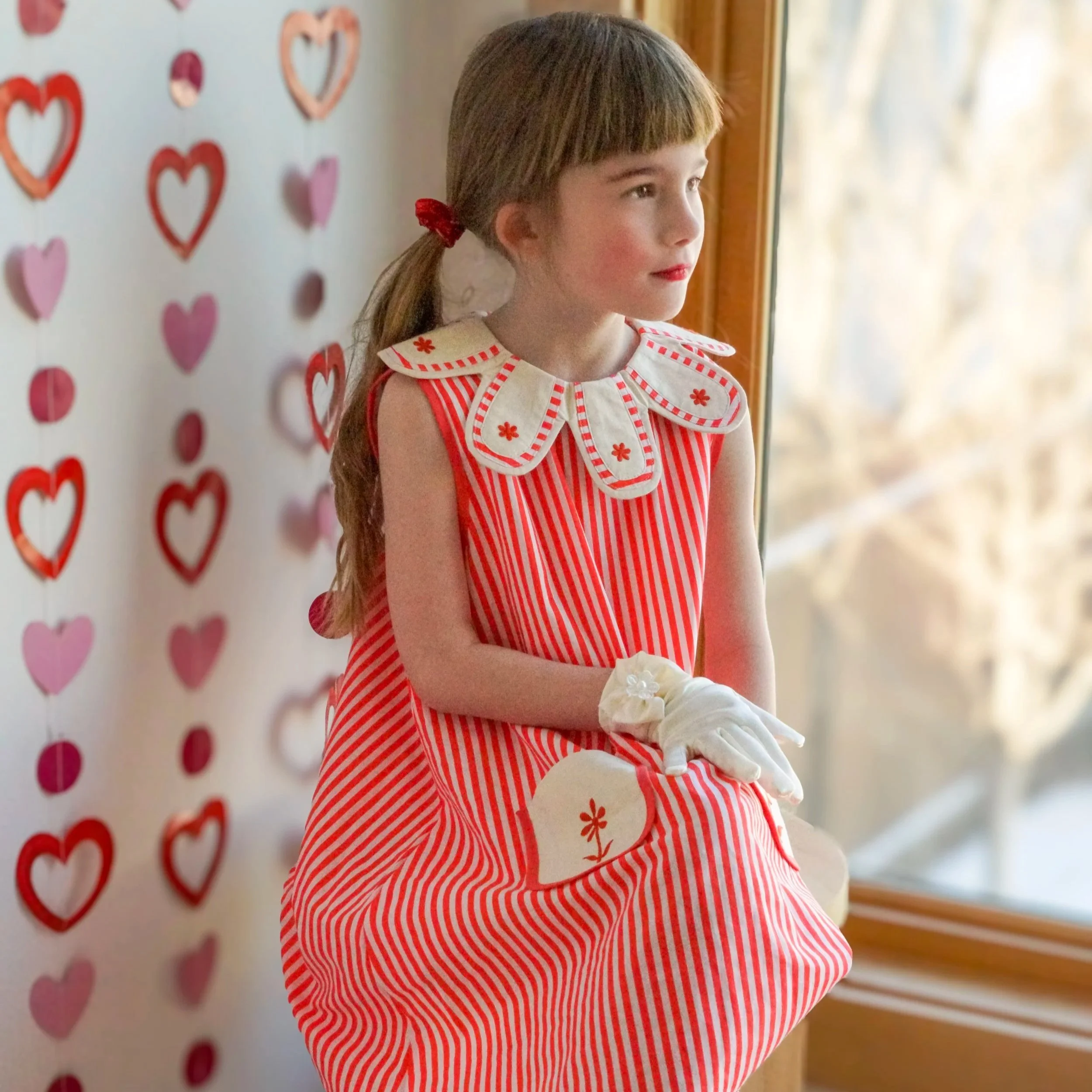 Petal Stripe Flower Dress