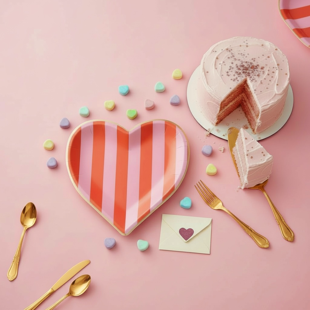 Stripe Heart Shaped Party Plates 2.png