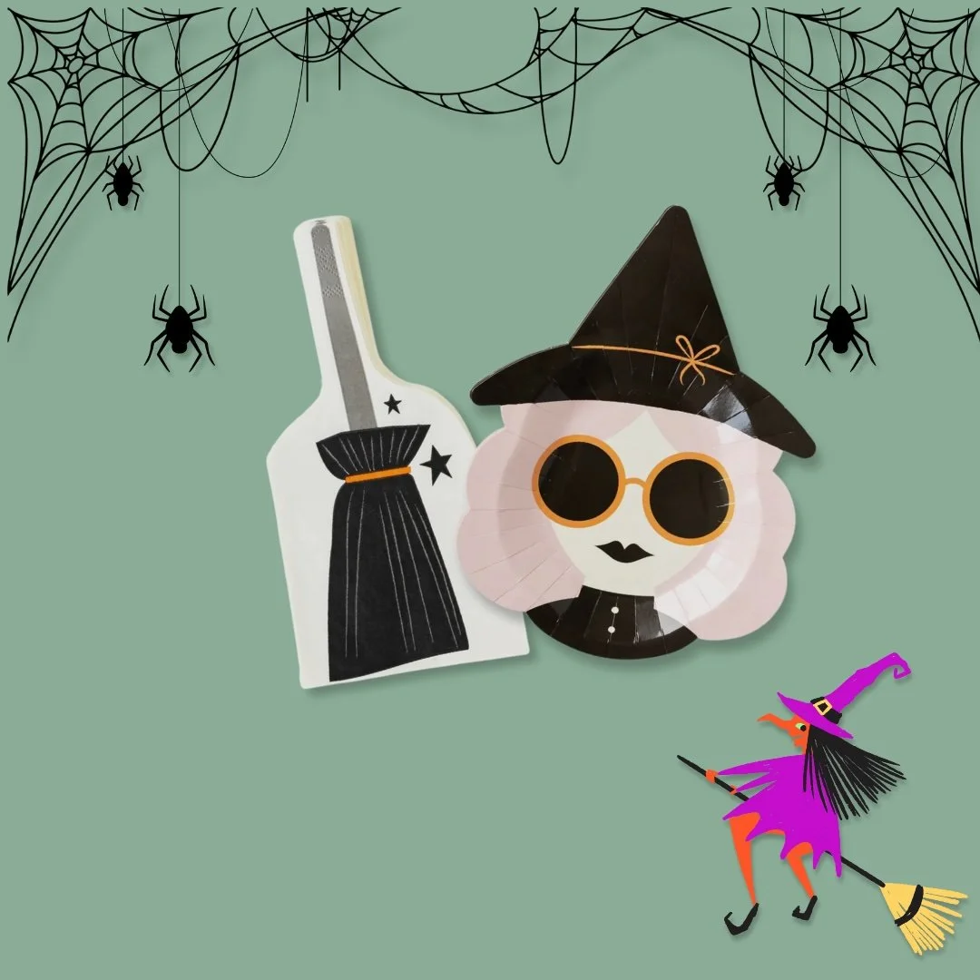 Witching Hour Broom Shaped Paper Dinner Napkin 1.jpg