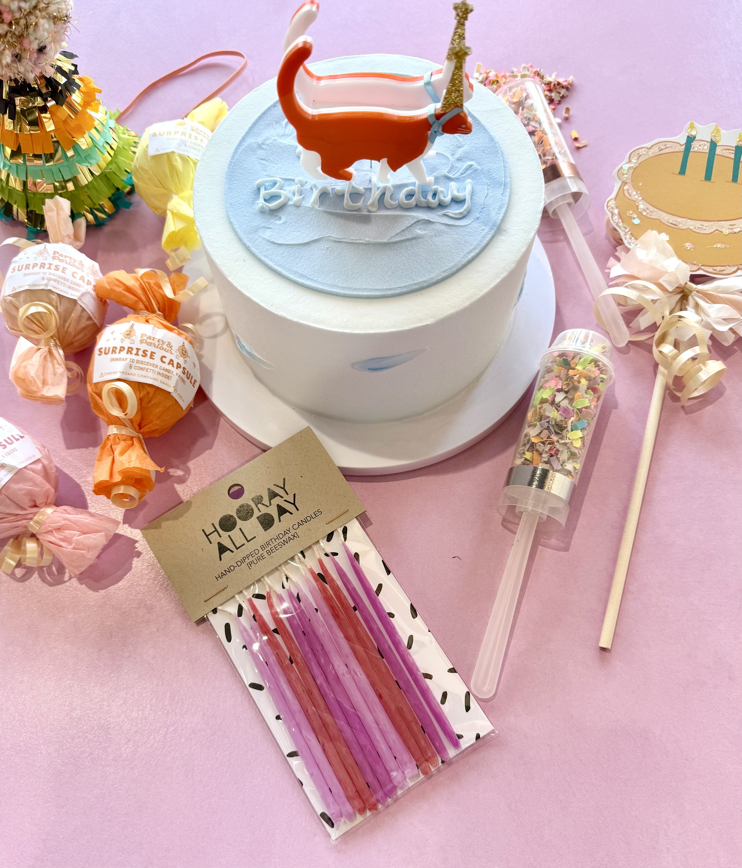 Cat Birthday Candle Holder