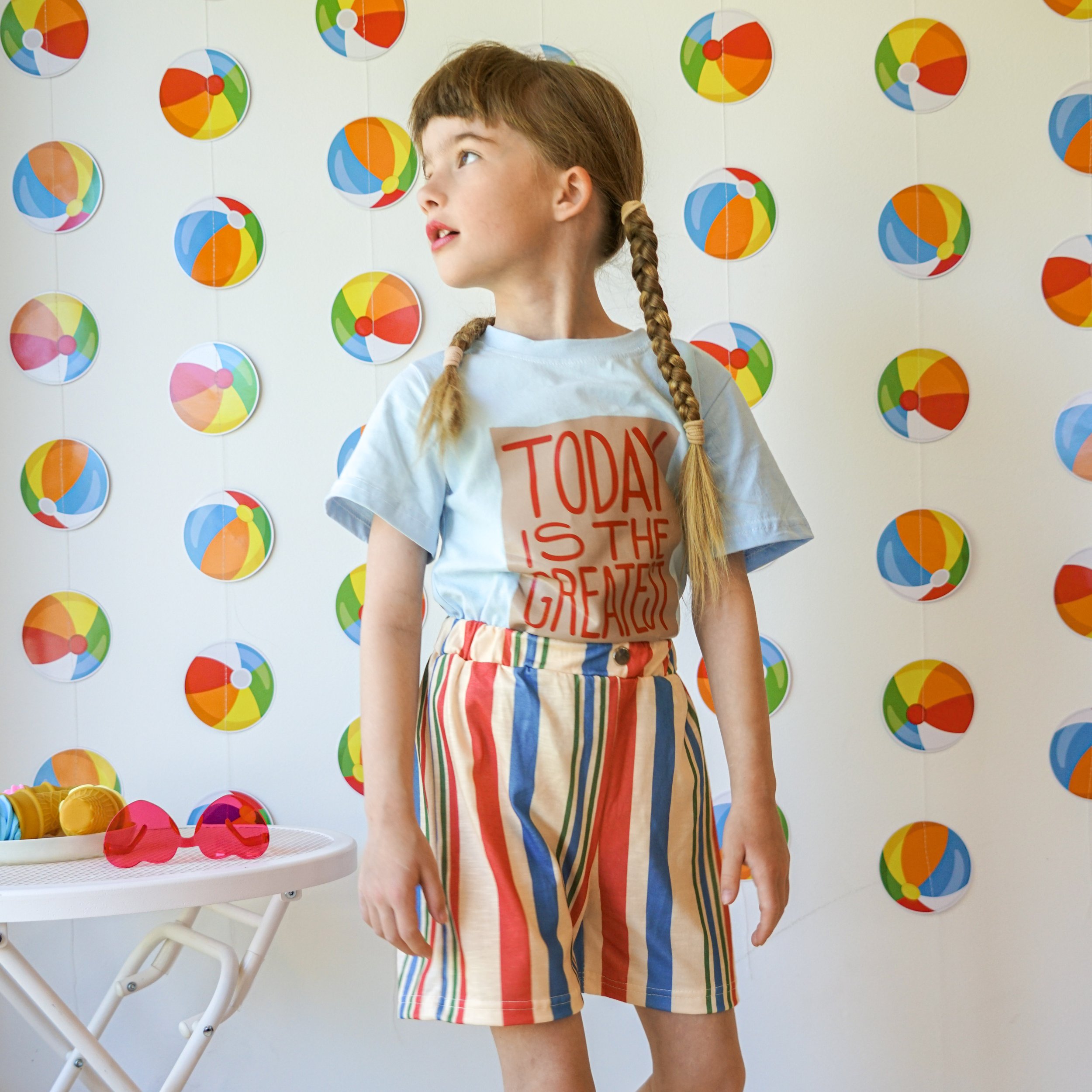 Vertical Striped Short