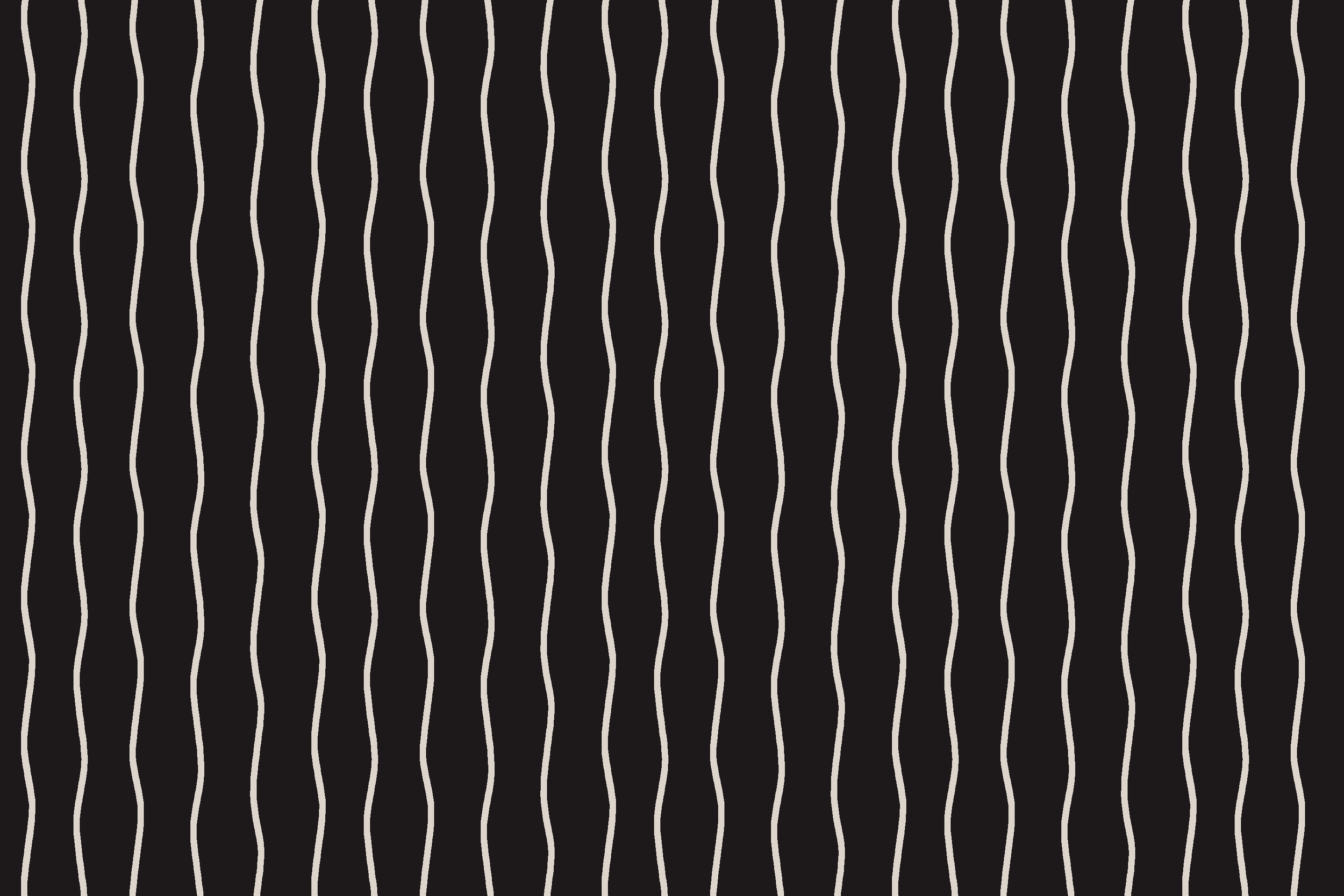 Black background with vertical wavy white lines pattern.