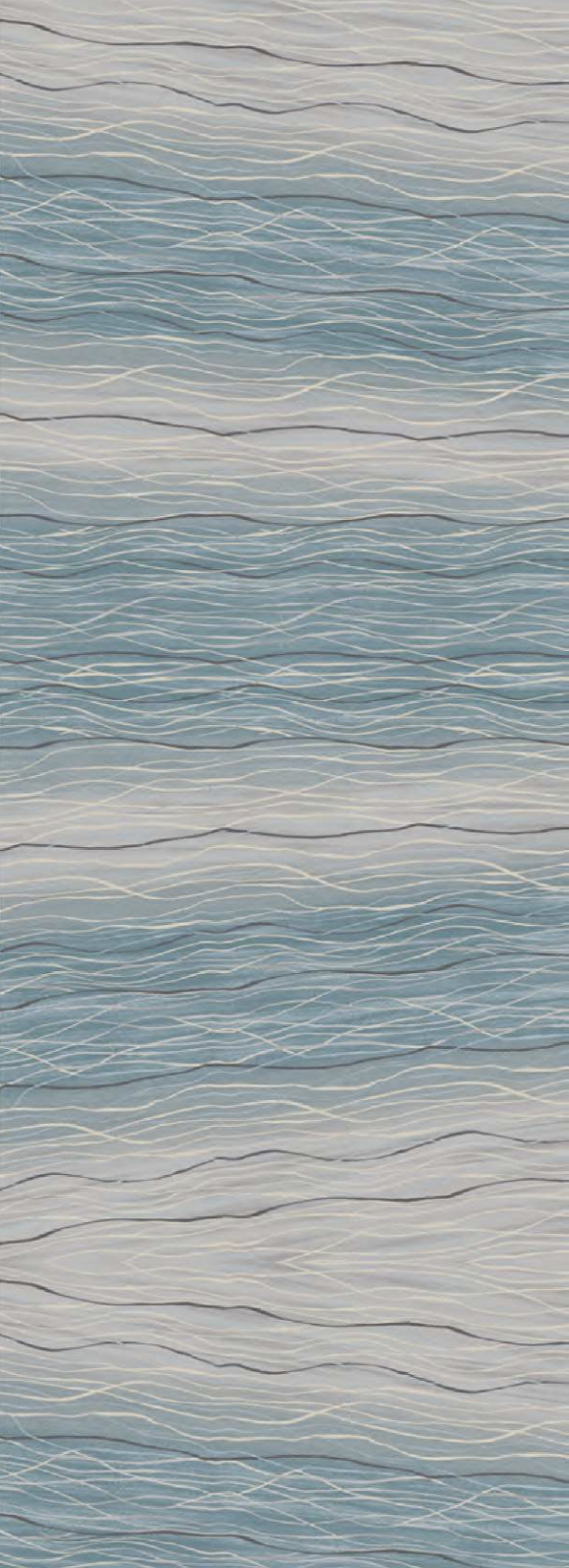 Axminster and Print Hospitality Carpets - suitable to pubs, clubs, hotels, bars:  Abstract pattern resembling rippling water with alternating blue, white, and gray wavy lines.
