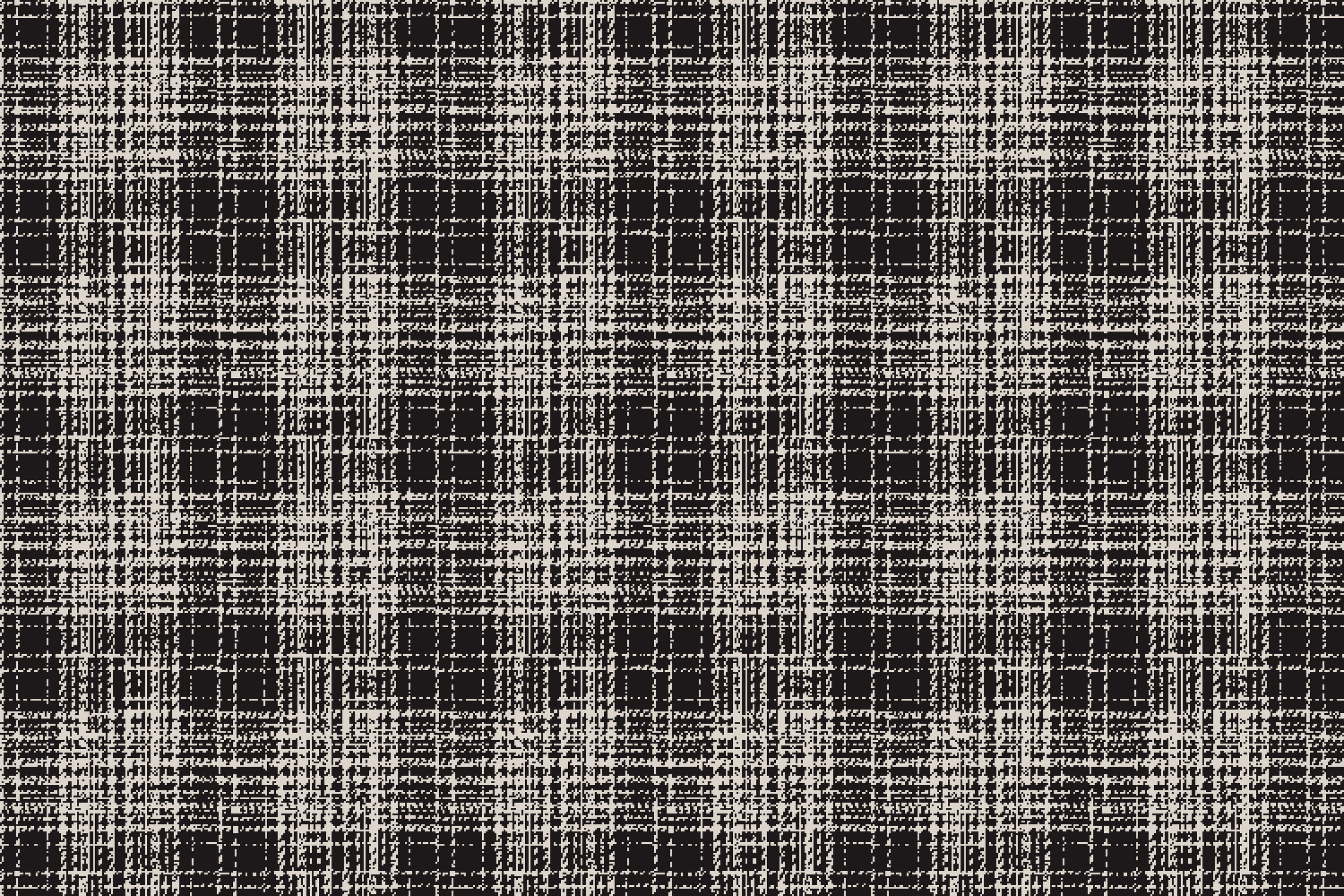 The image shows a digital, static-like pattern with black and white irregular lines and shapes, resembling a distorted or corrupted screen.