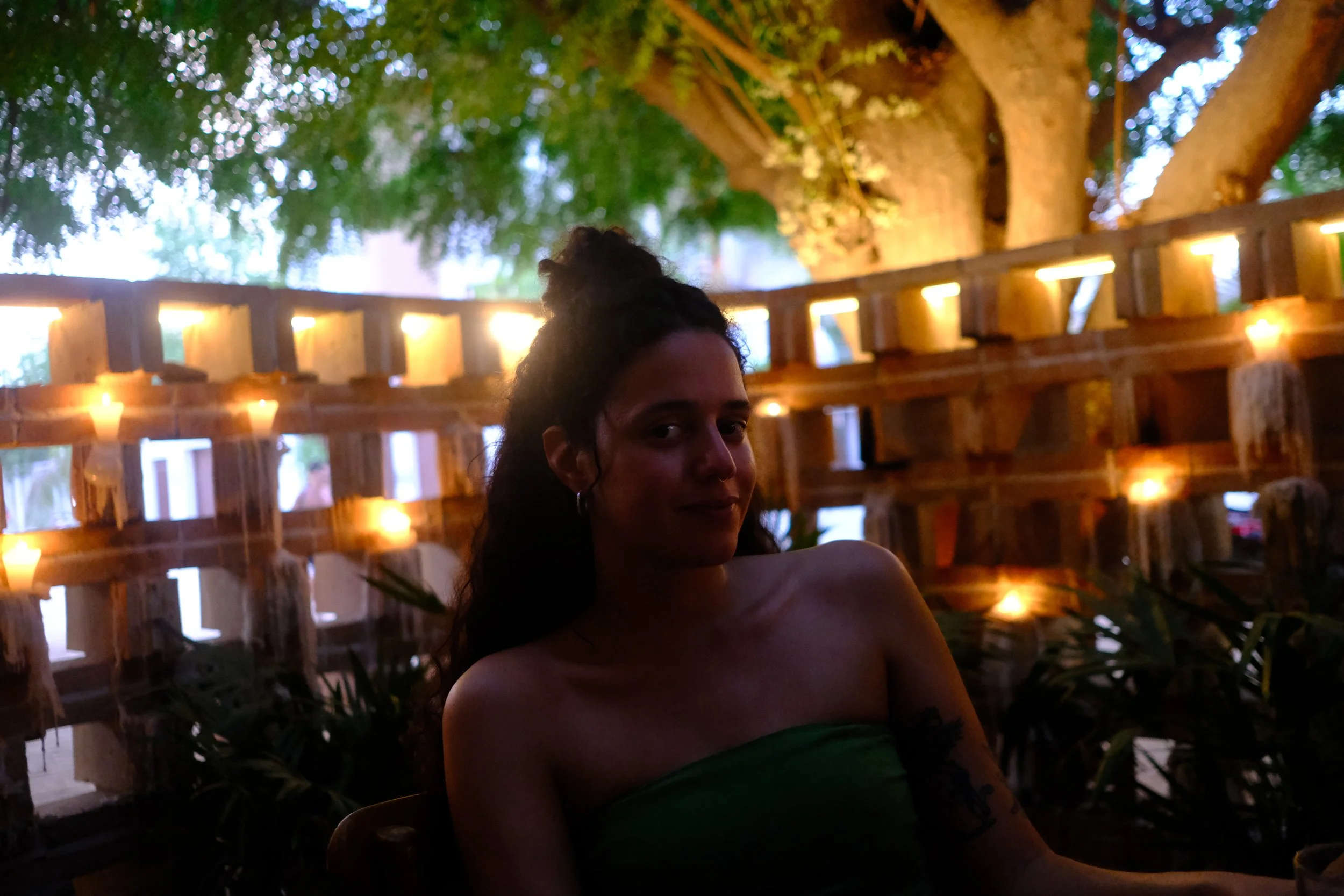 Evening ambiance at Pacifica Radio, Puerto Escondido