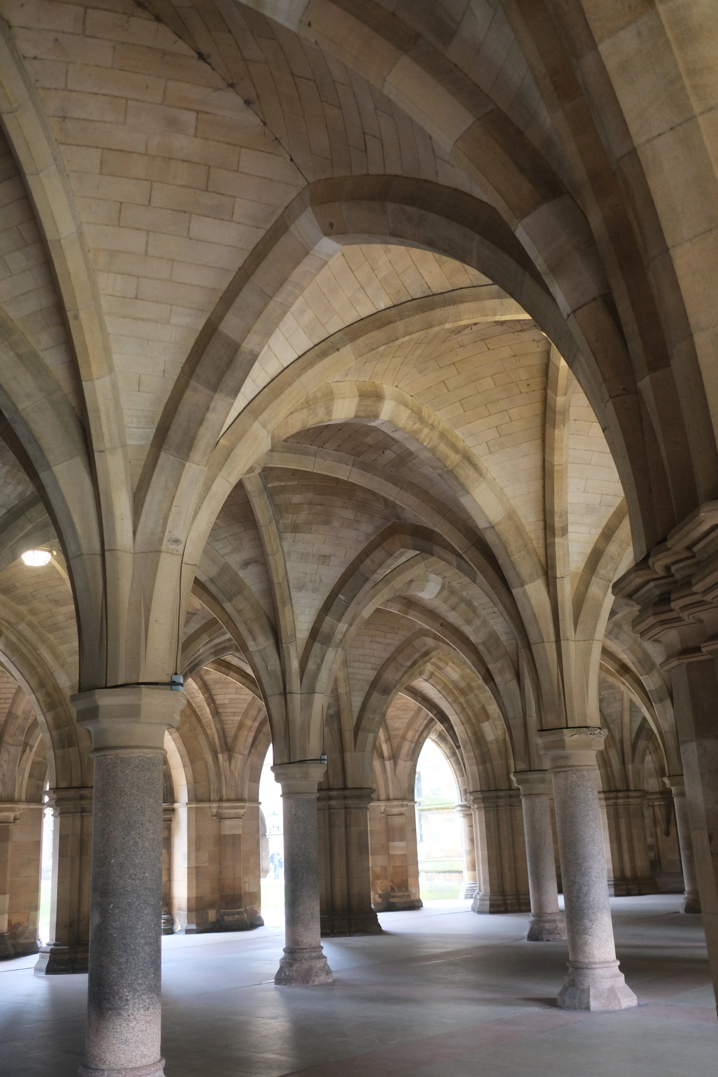 The cloisters at Glasgow University Scotland