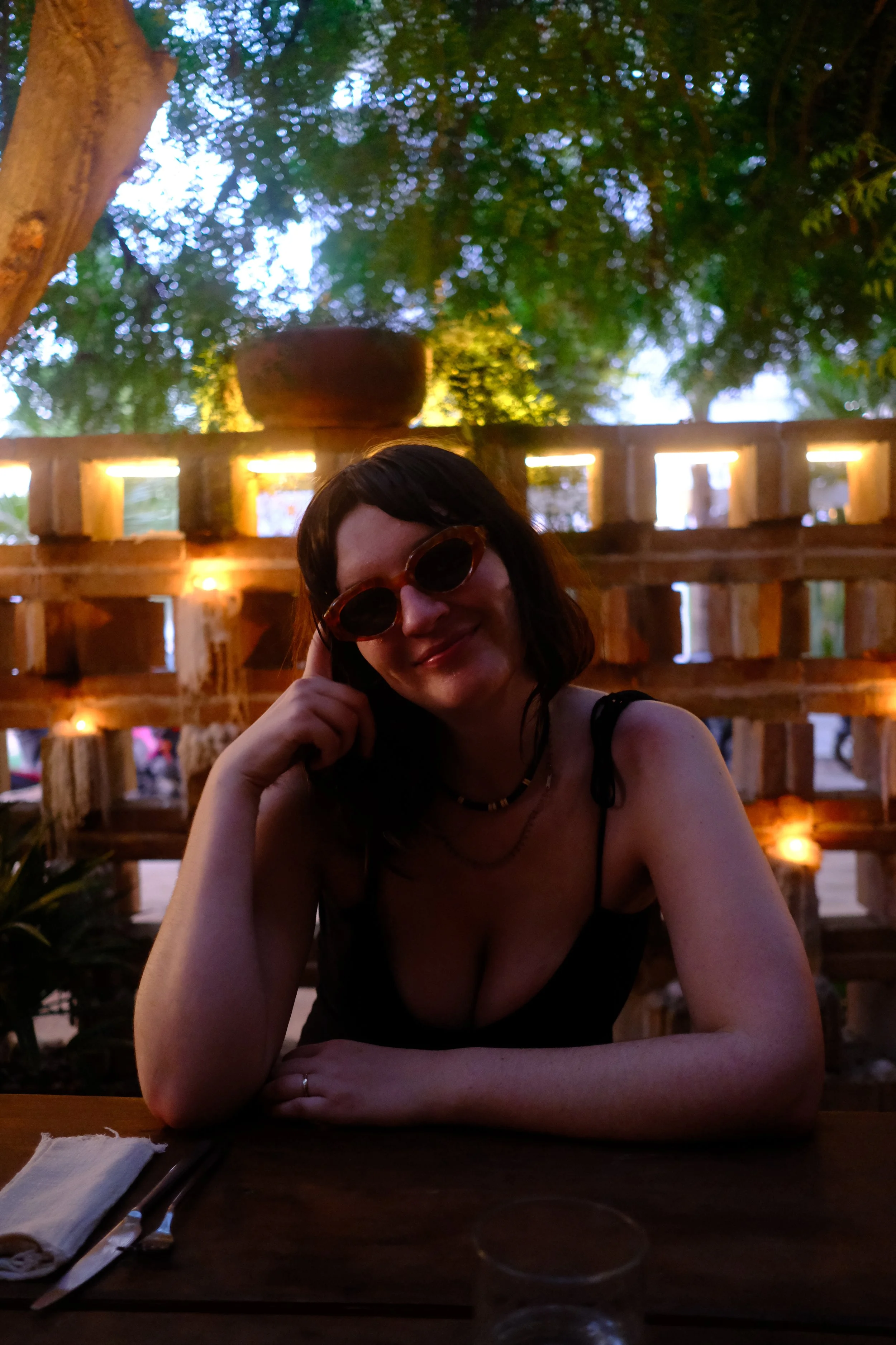 Evening lighting at Pacifica Radio, Puerto Escondido
