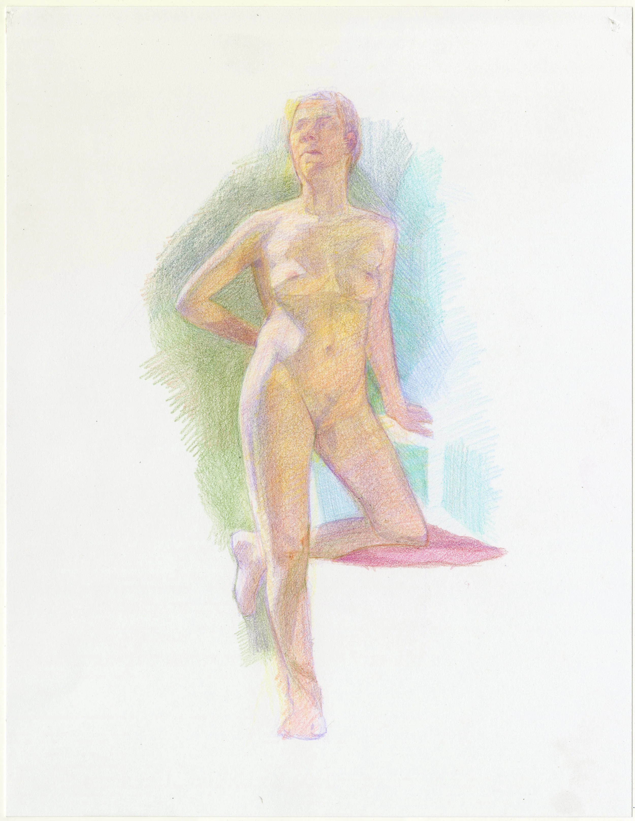 Nicole, Prismacolor pencils on paper, 10" x 8.5", 2026