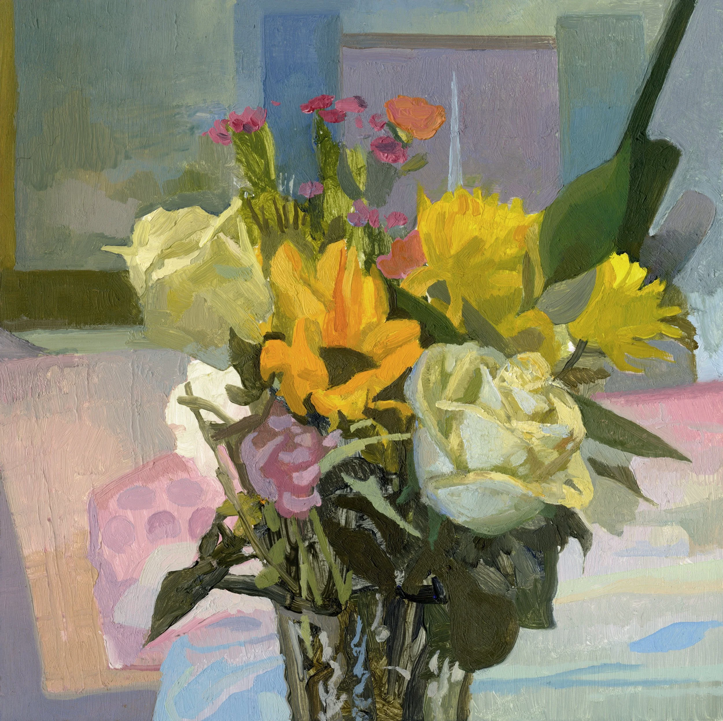 White Rose, oil on panel, 6" x 6", 2026