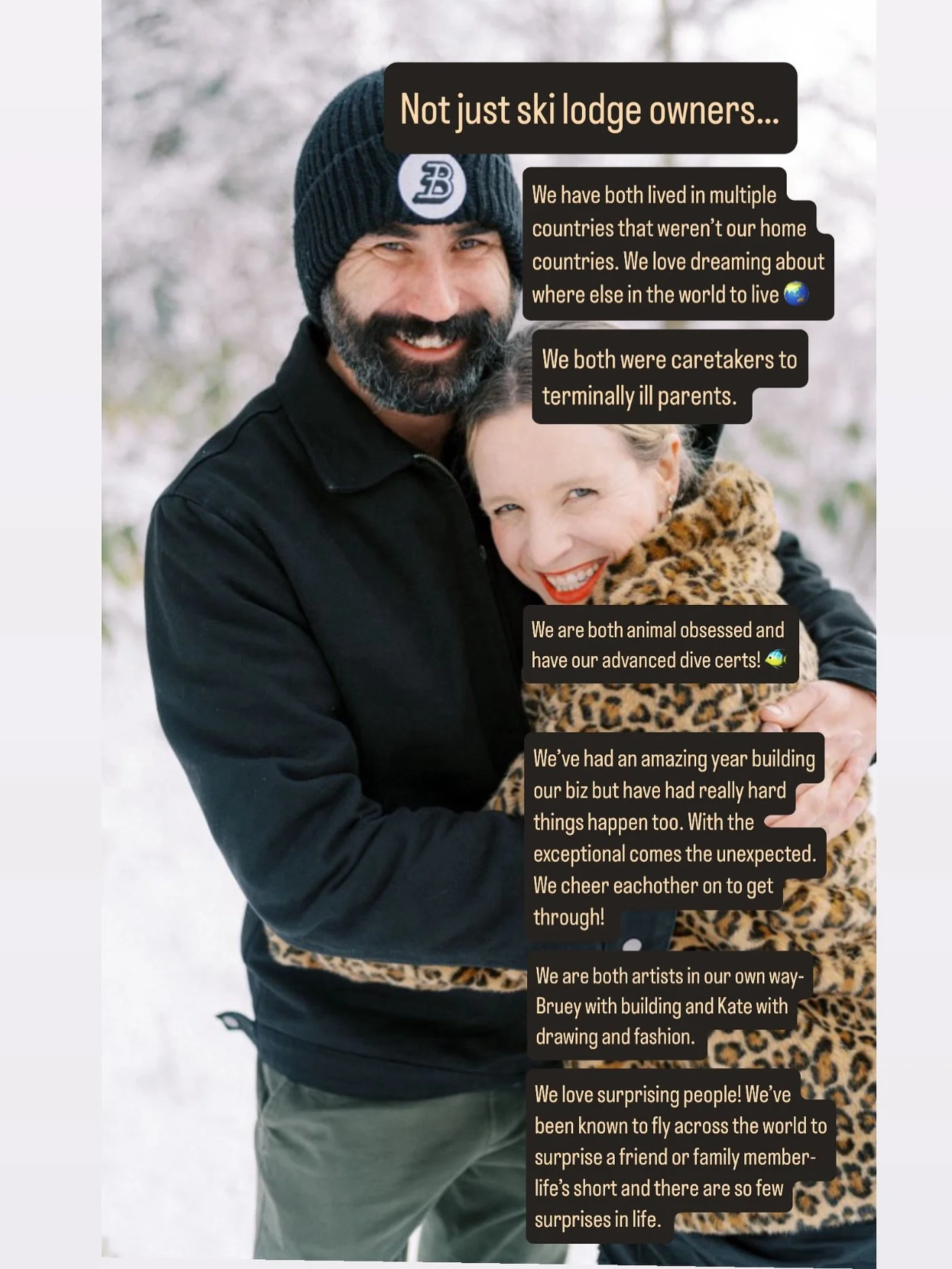 We are so much more than business owners&hellip;

✨We are a son and daughter, sister and brother, Aunt and Uncle 🫶🏻

✨We are self taught artists (even though Bruey won&rsquo;t call himself that- he IS!) and curious learners 

✨We are confident and 