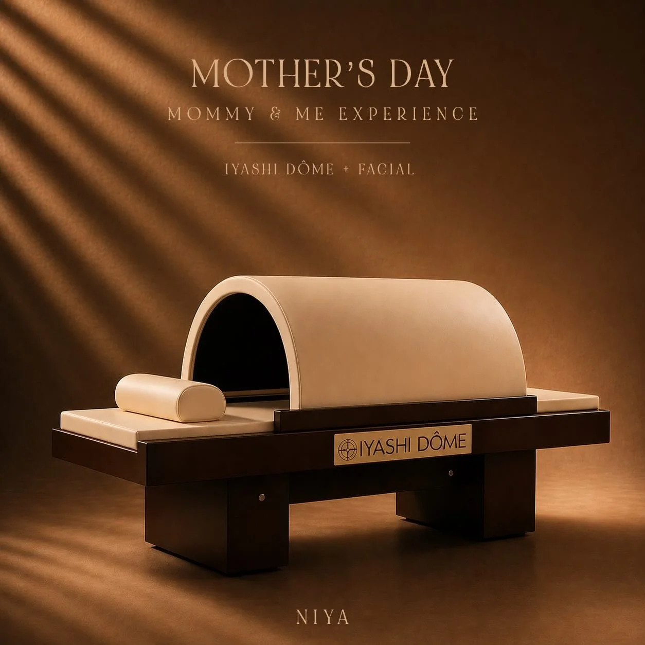 Detox. Relax. Glow.
✨Mothers Day Special: Iyashi D&ocirc;me + Facial✨

Bring your mother and share the experience! Alternating between a customized facial and the Iyashi D&ocirc;me, designed to restore radiance and support overall wellness.

🍵 Finis