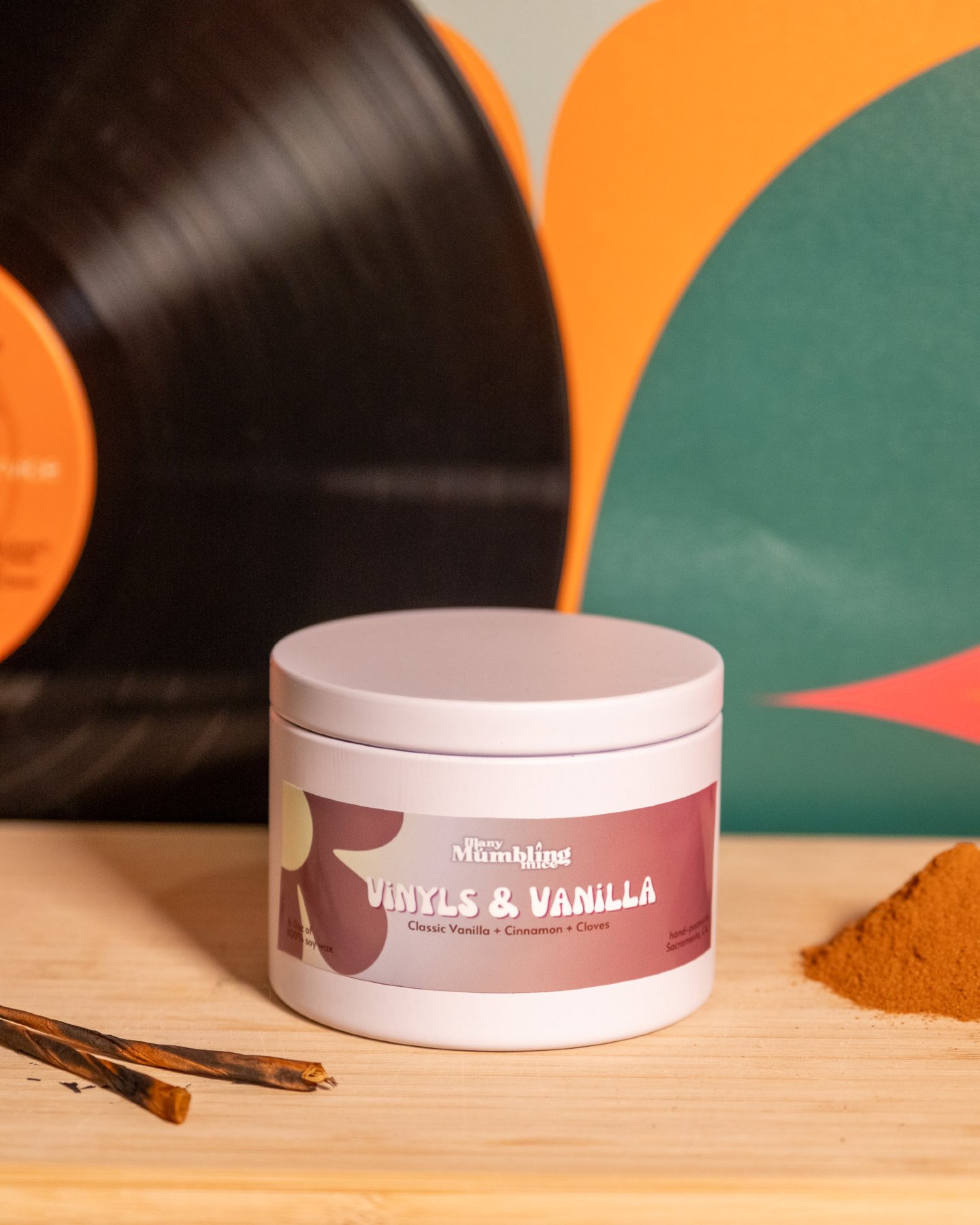 If you love Sticky Buns but sometimes want something a little less sweet, this one's for you.

Vinyls &amp; Vanilla is a classic blend of creamy vanilla and warm spiced cinnamon that gives you all the cozy, dessert-inspired vibes without smelling lik