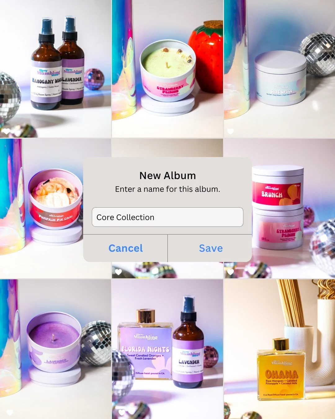 My photographer did such an amazing job catching each candle's personality that aligned with my branding (and what little props and space I had)!

Which collection is your favorite? It's hard to pick which one I love more.