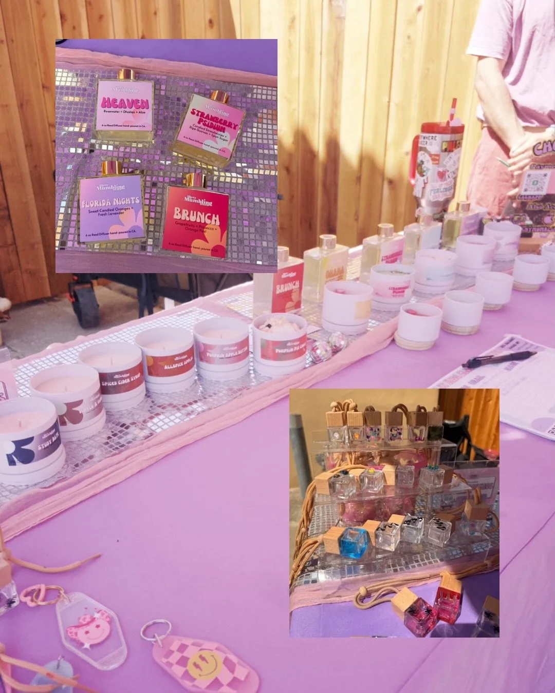 Thank you to everyone who came out and shopped at @bestie.meetup today! It was a beautiful toasty sunny day and you all stilled showed up and shined ☀️ All but three candles survived in this heat today, which is a win!!

There are only 4 reed diffuse