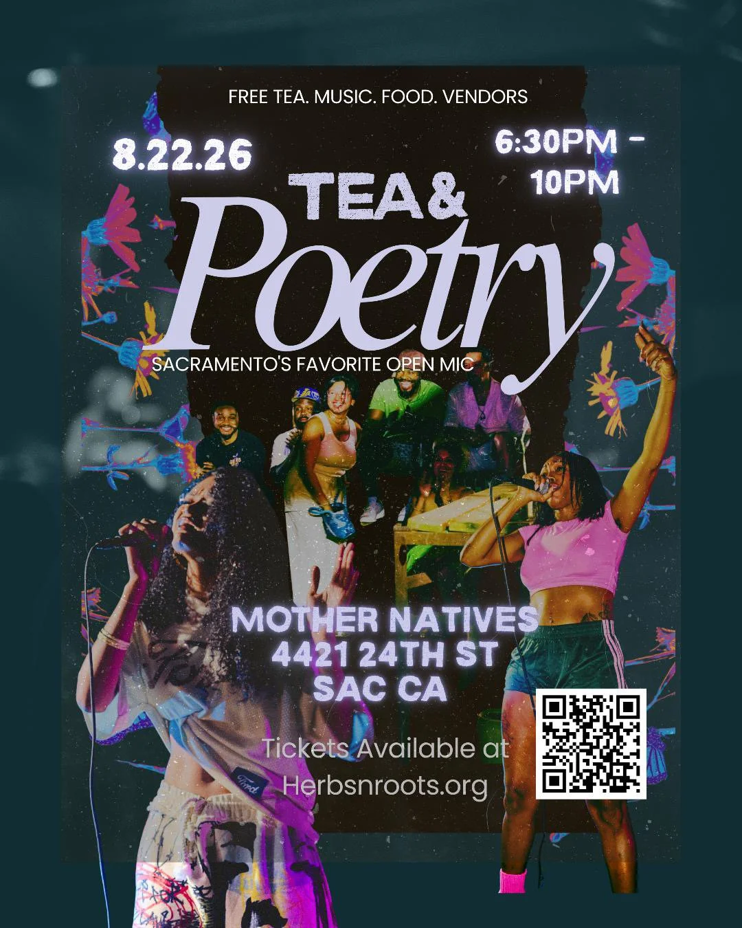 I will be at Tea &amp; Poetry this Saturday!

Reminder this is the LAST one of the Summer, so don't miss out on grabbing tickets while you can! This is an outdoor event, so feel free to grab sunscreen and a chair for the best experience!

Located at 