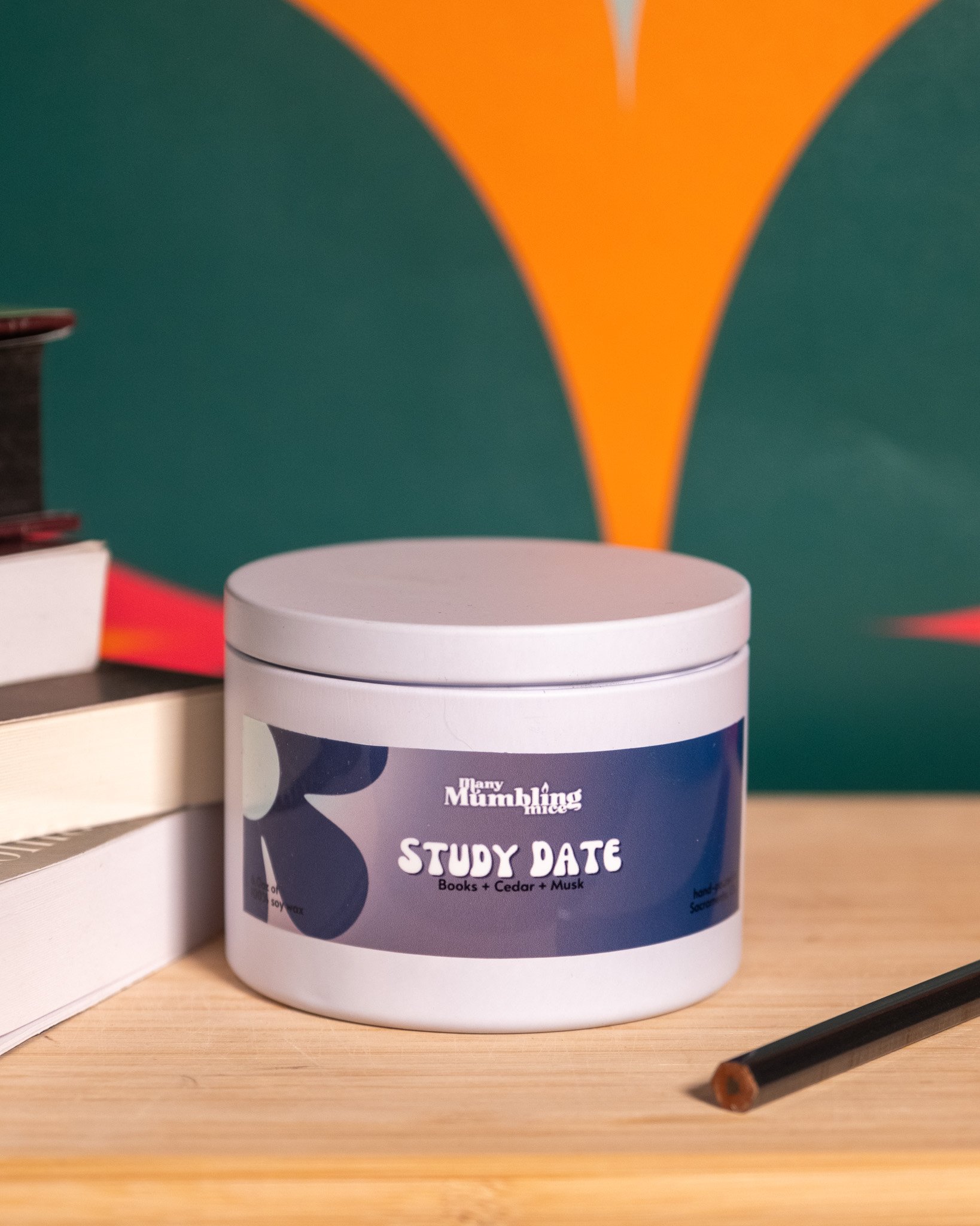 Study Date 6 Ounce Tin Candle
