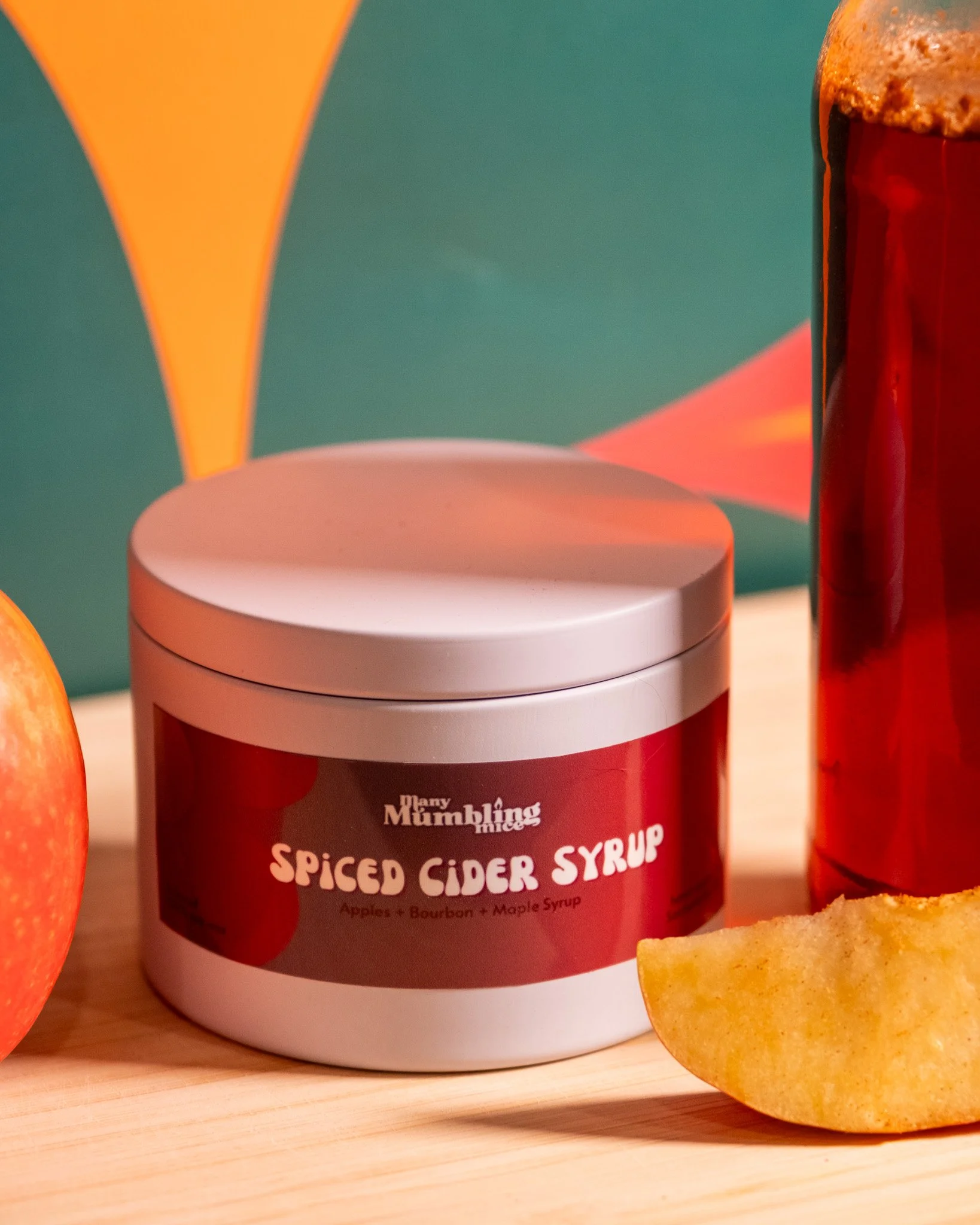 Spiced Cider Syrup 6 Ounce Tin Candle